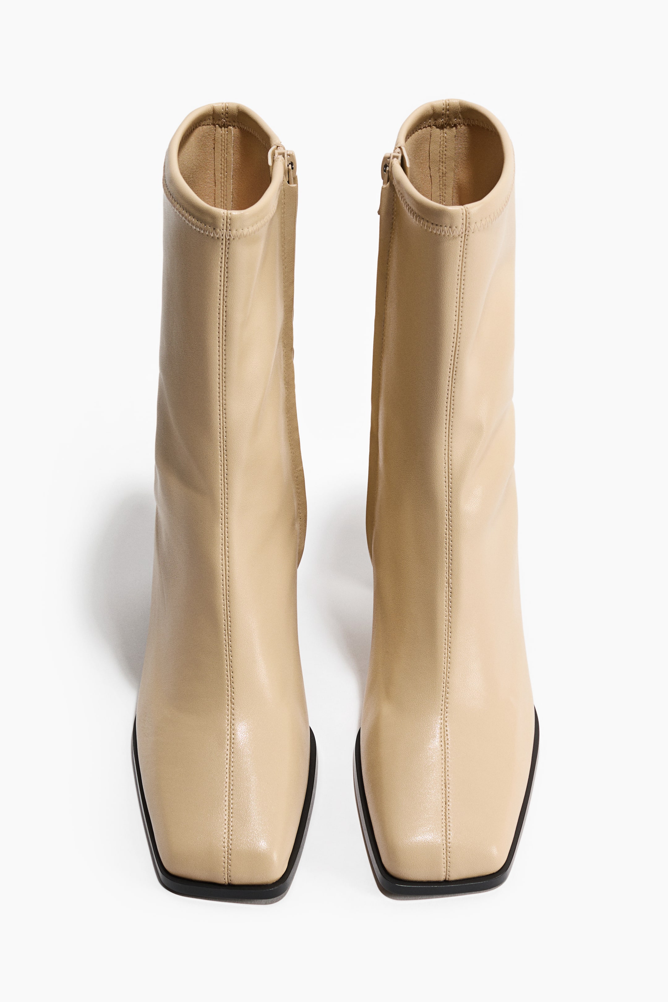View larger image: Block-heeled ankle boots - Light beige - Ladies | H&M IE 4