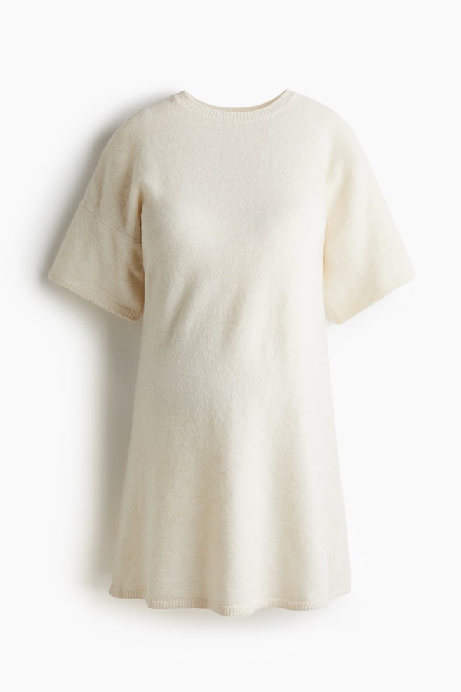 MAMA Knitted dress - Light beige - 1