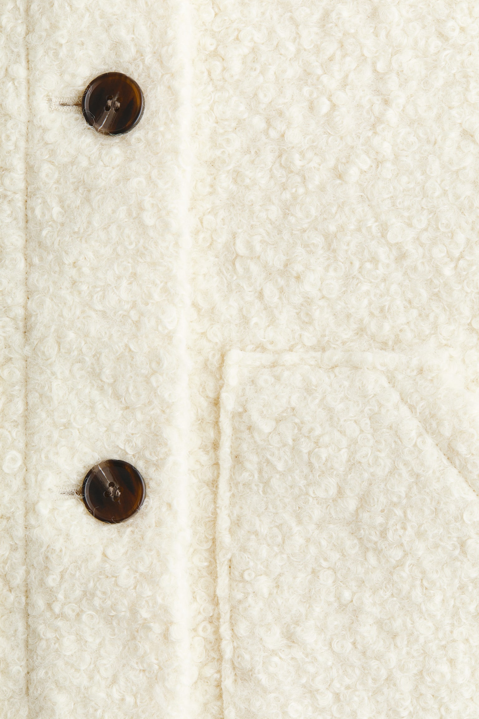 Saco en tejido peluche - Beige claro/Gris pardo - 3