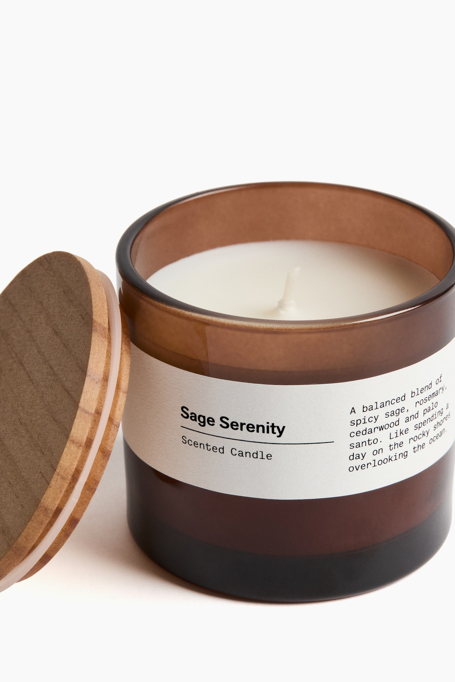 Scented candle in glass holder - Sage Serenity/Grapefruit Nectar/Yuzu Blossom/Sublime Patchouli/Crisp Cotton - 3
