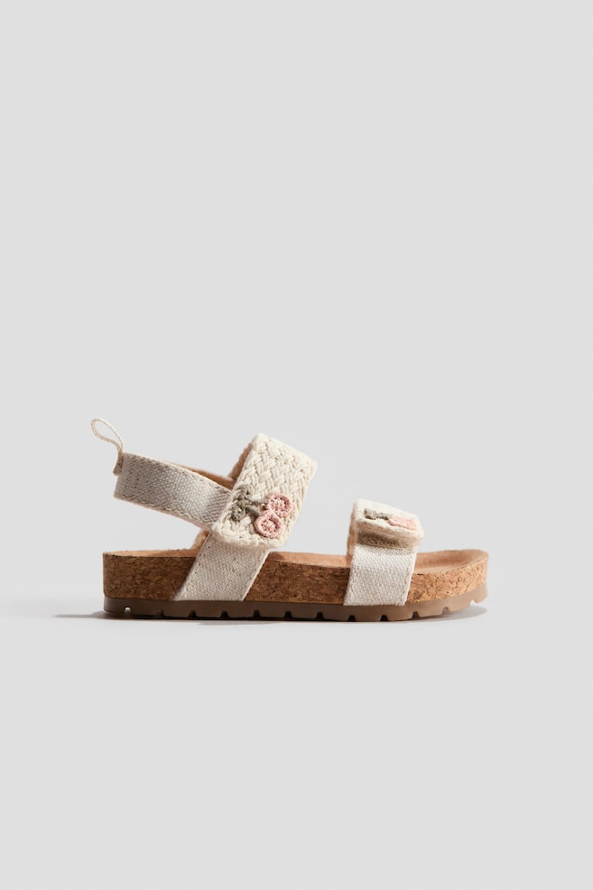 Sandals - Cream/Cherries/Light pink/Flowers/White/Floral/Dark beige/Navy blue/Green - 1