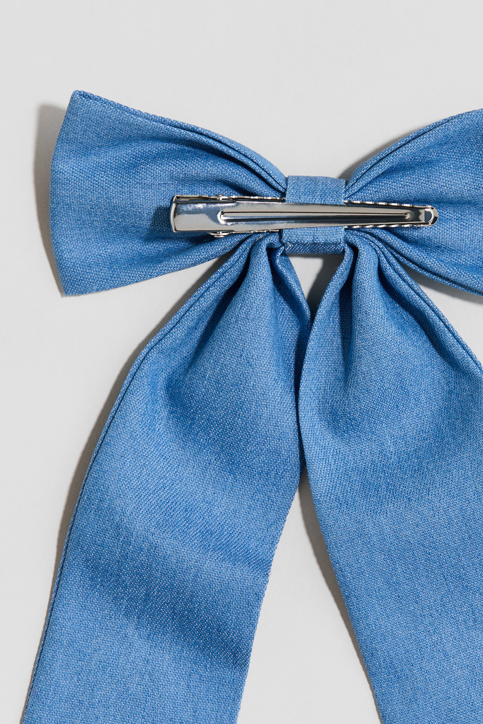 סיכת שיער עם פפיון - כחול ג'ינס/תותים - 3