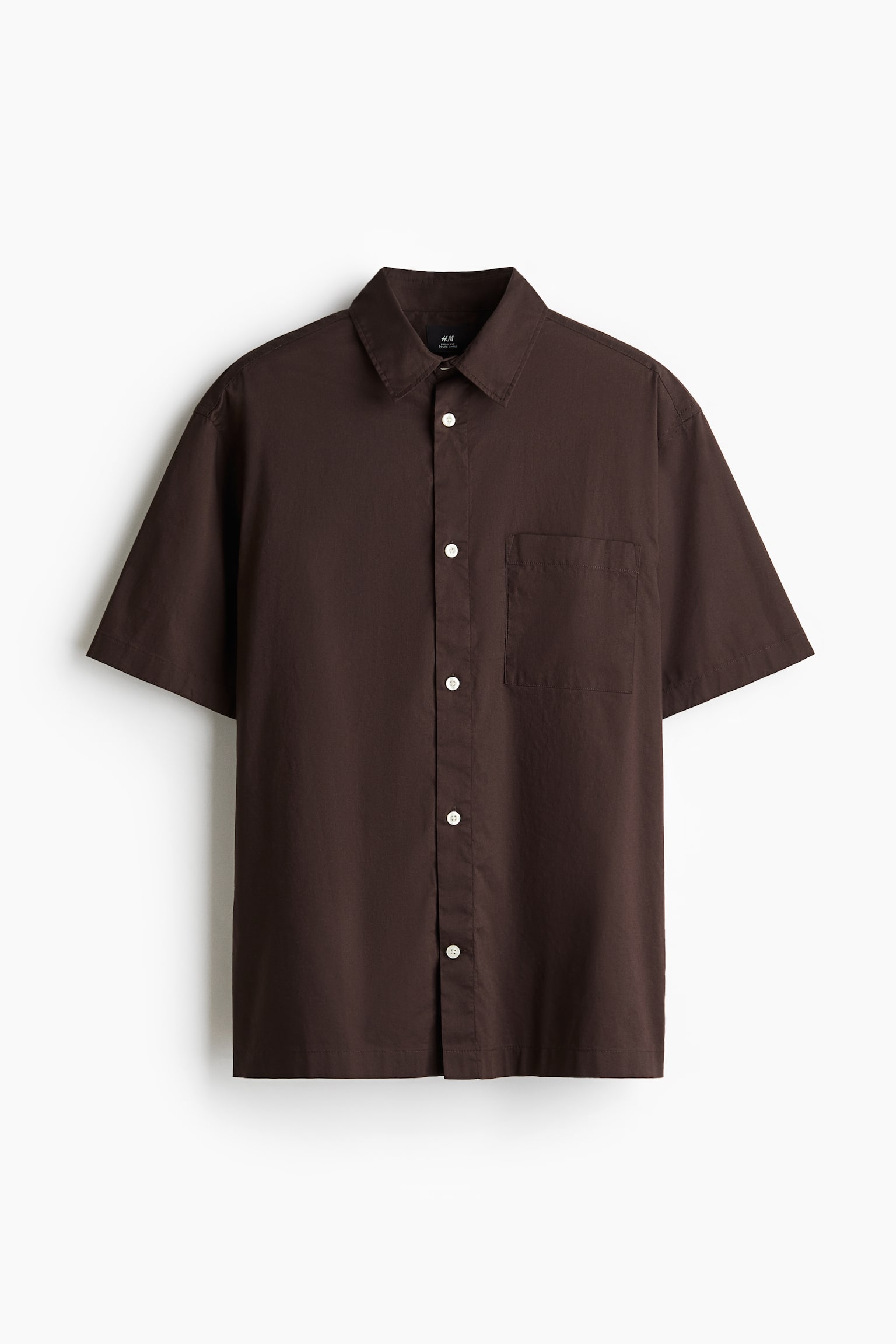 Loose Fit Short-sleeved shirt - Brown/Black/Navy  ble/White - 1