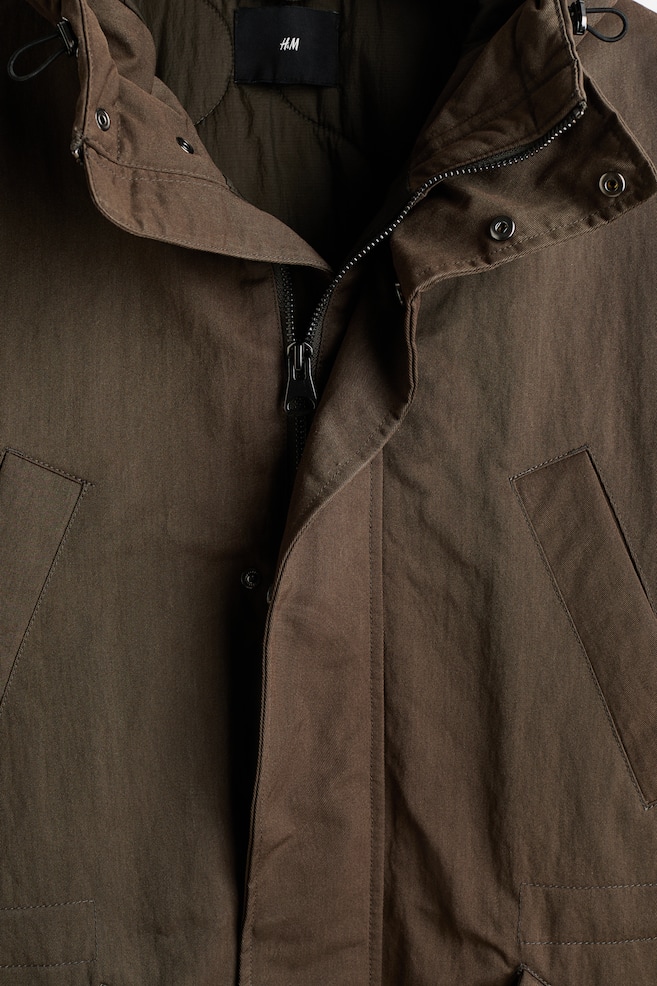Padded Parka - Dark khaki green - 4