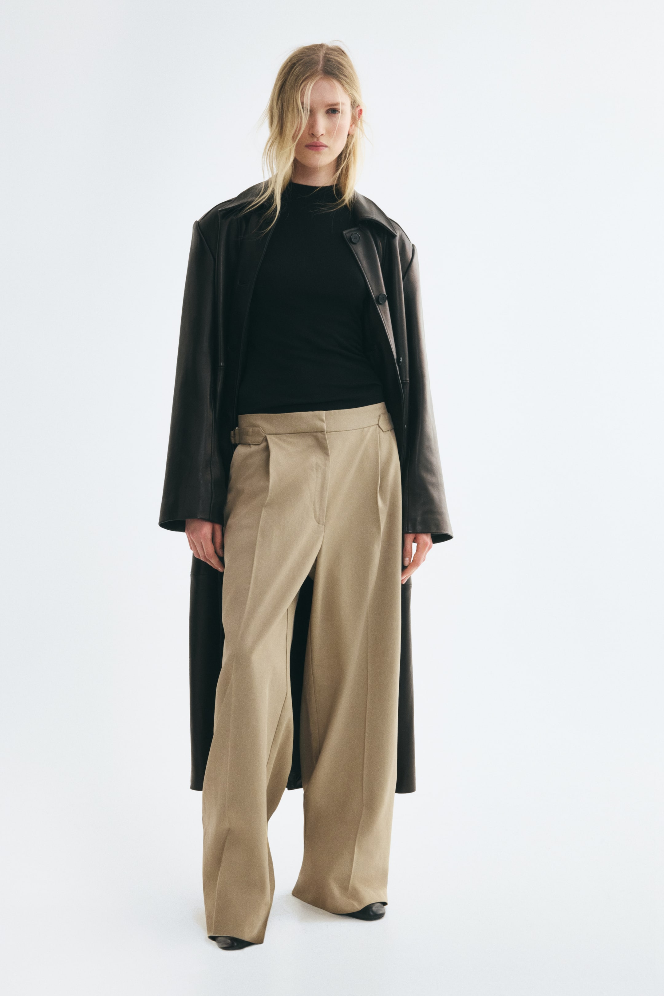 Wide-Leg Dress Pants