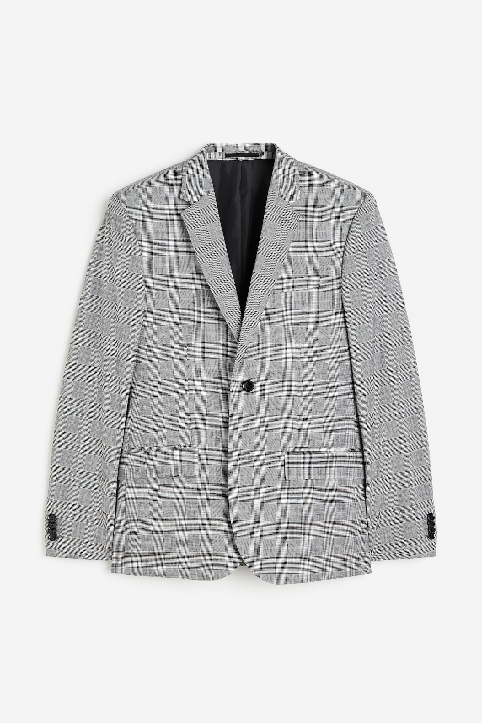 Skinny Fit Jacket - Grey/Check - 2