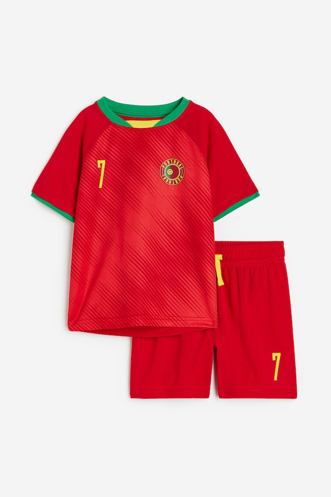 Printed football kit - Red/Portugal/White/England/Yellow/Brasil - 1