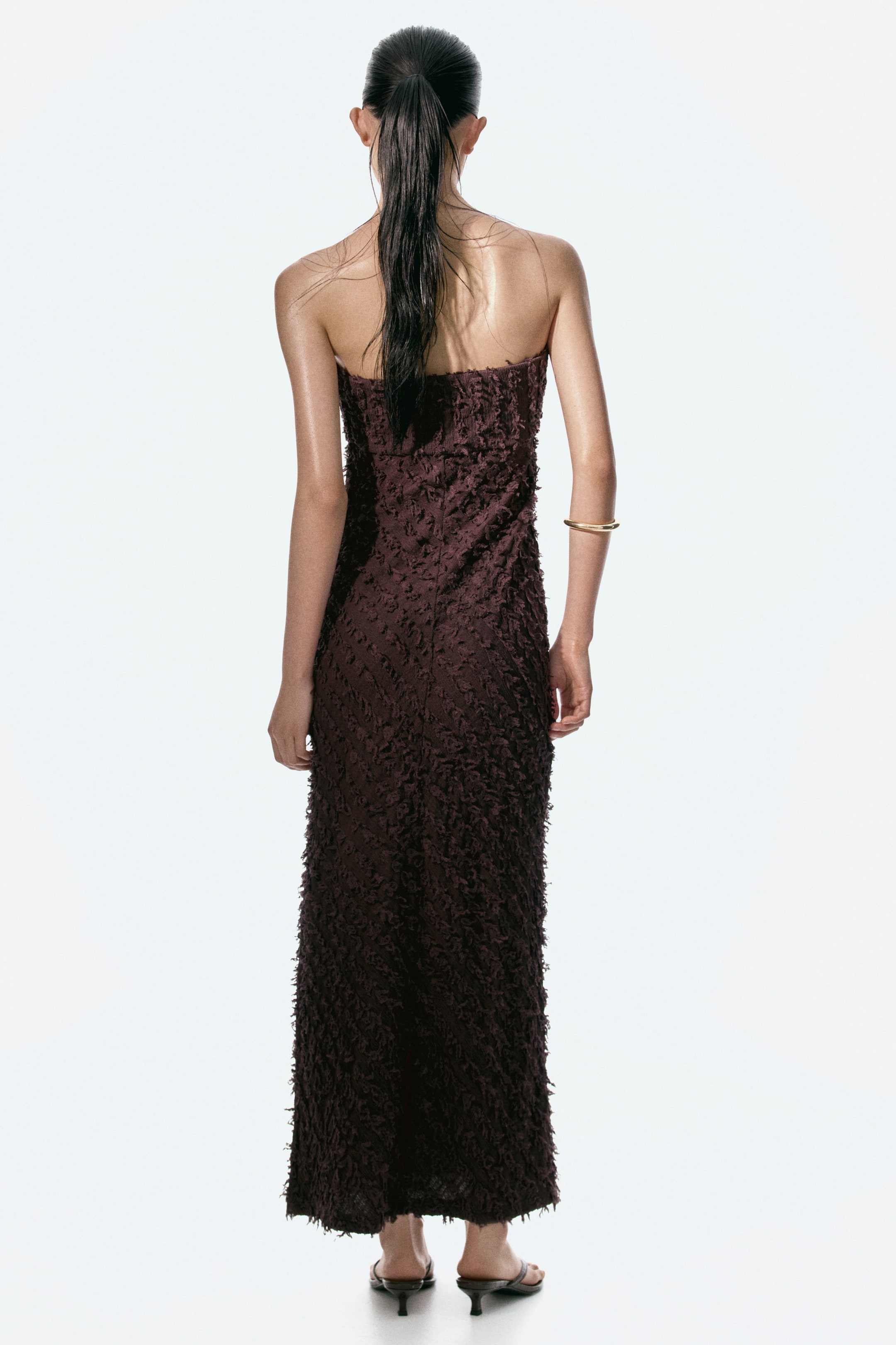 Frayed Bandeau Dress