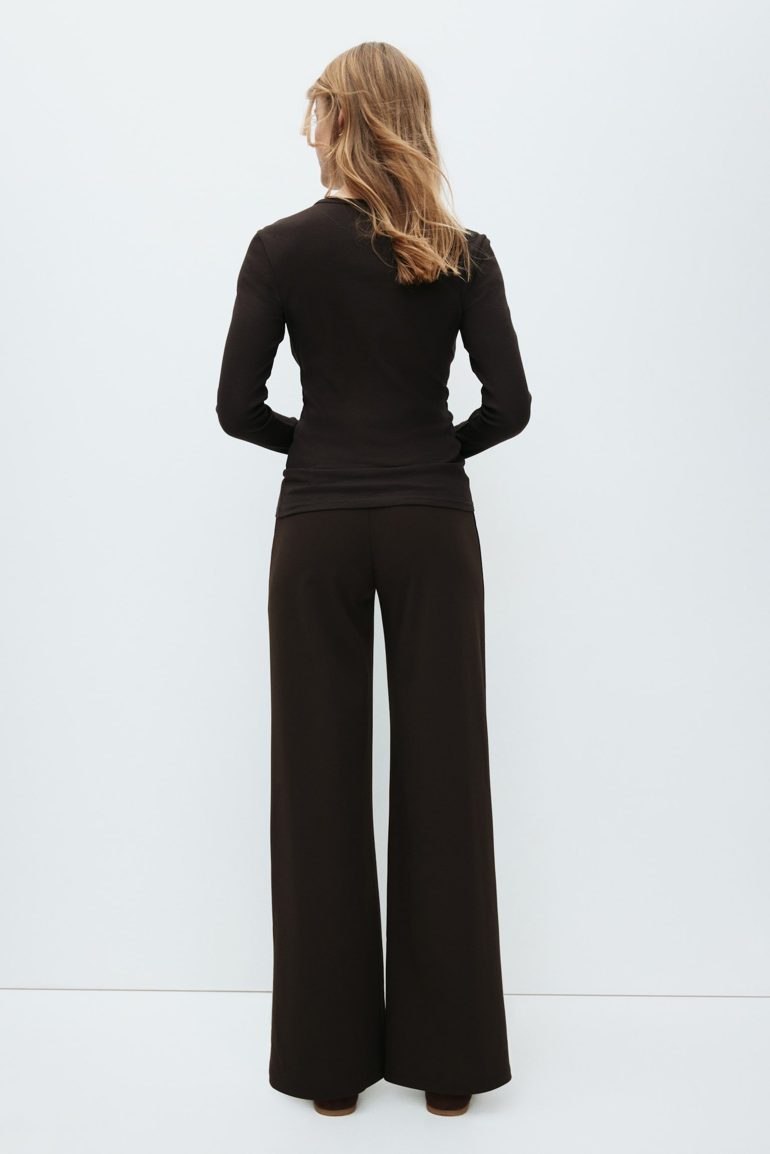 MAMA Wide trousers - Dark brown/Black/Navy blue - 3