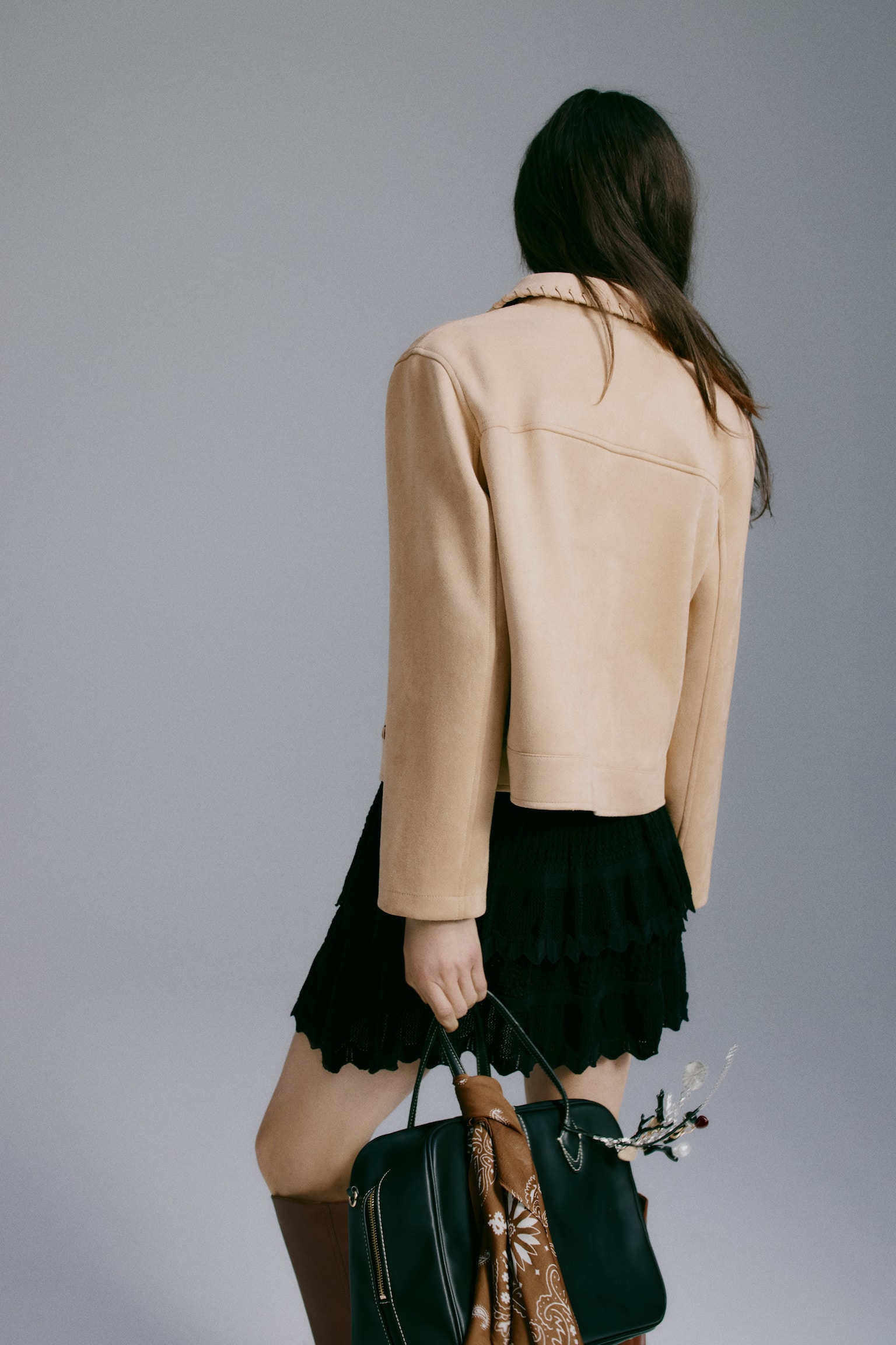 ז'קט באורך המותן - בז' - 3