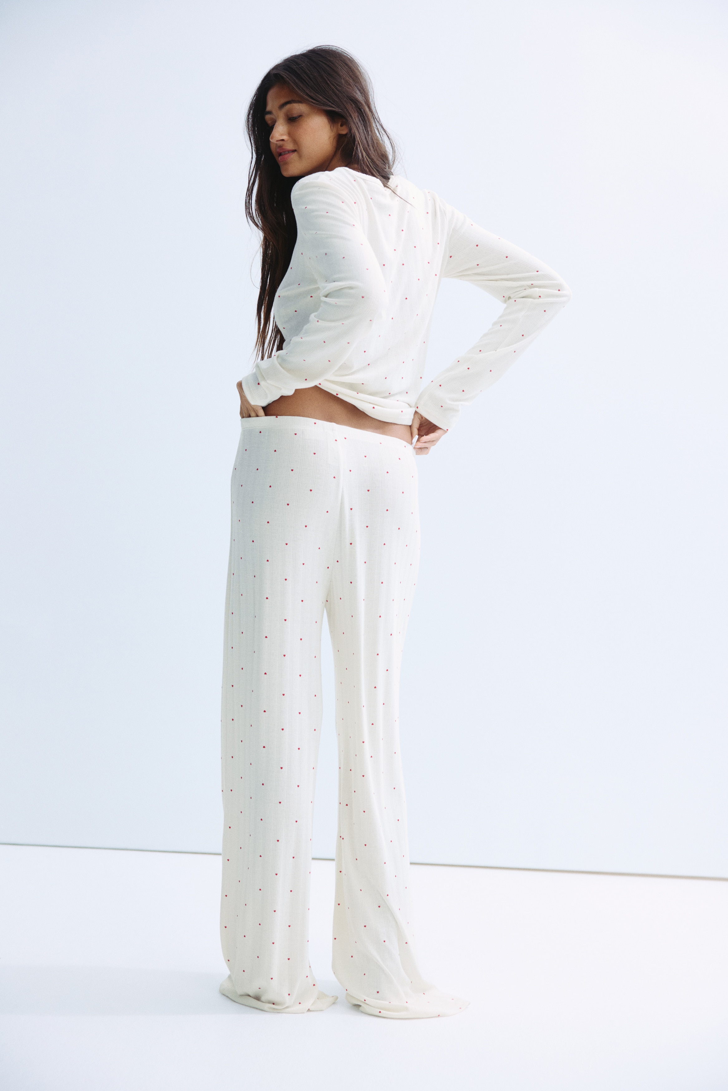 Pointelle jersey pyjamas