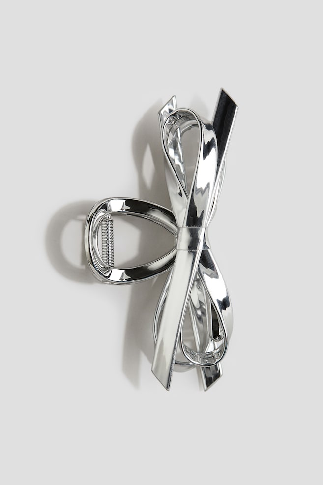 Appliquéd hair claw - Silver-coloured - 1