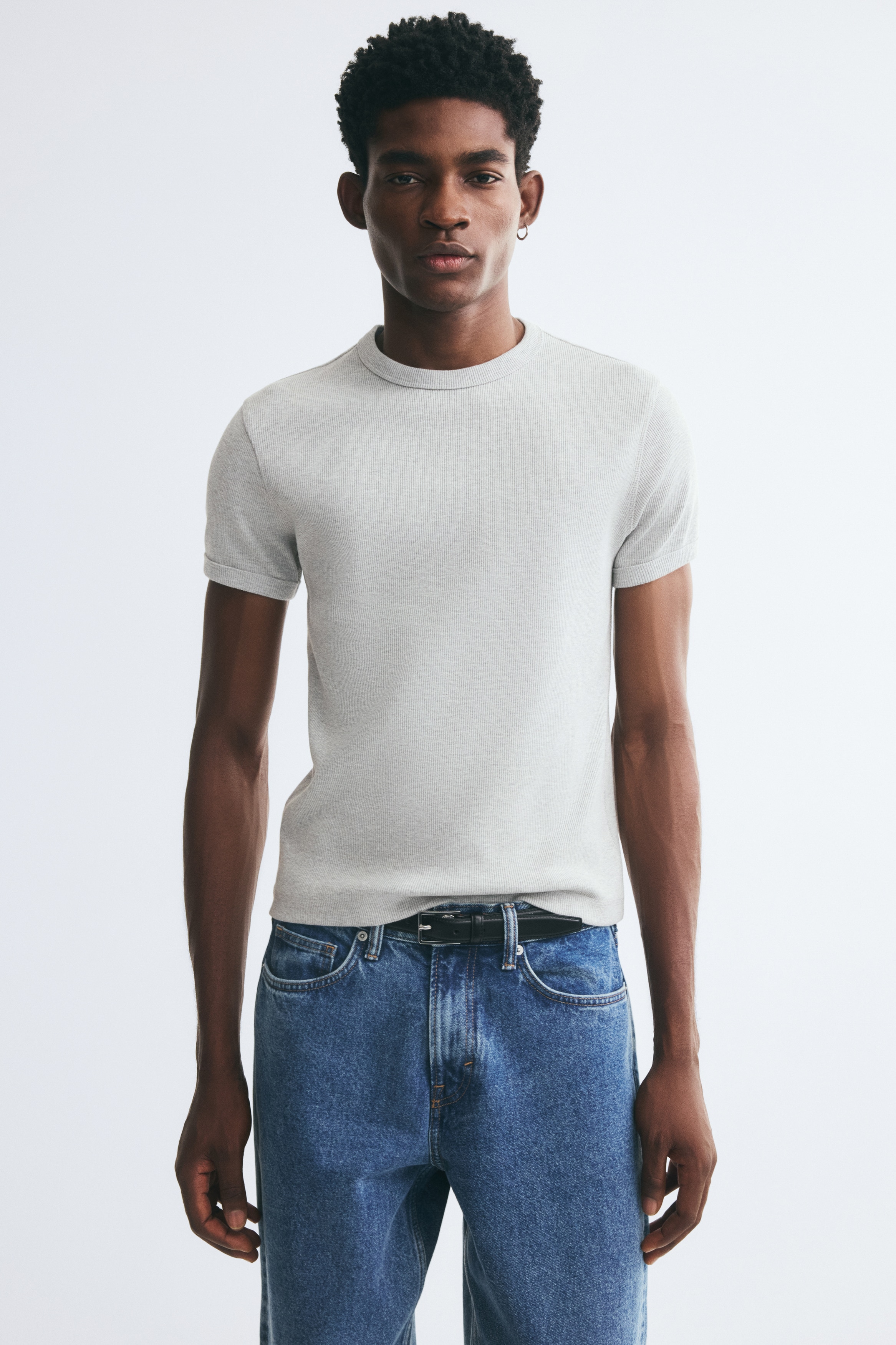 T-shirt a coste Slim FitModal