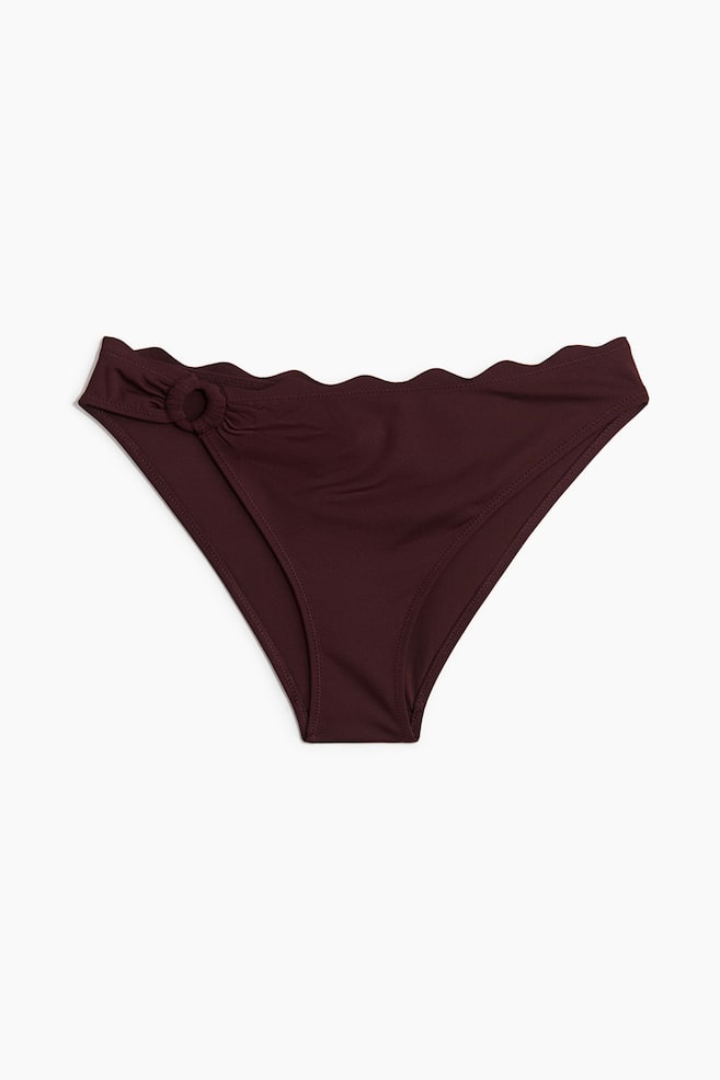 Cheeky bikinislip - Bordeauxrood/Donkergrijs - 1