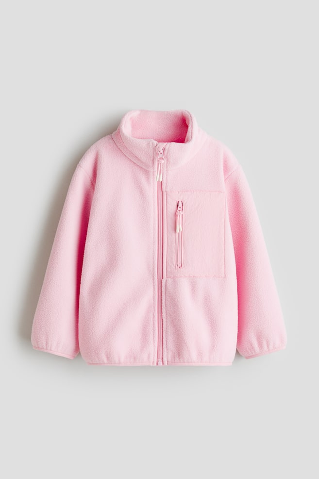 Casaco em tecido polar - Rosa/Rosa/Castanho/Verde caqui/Azul marinho/Creme - 1
