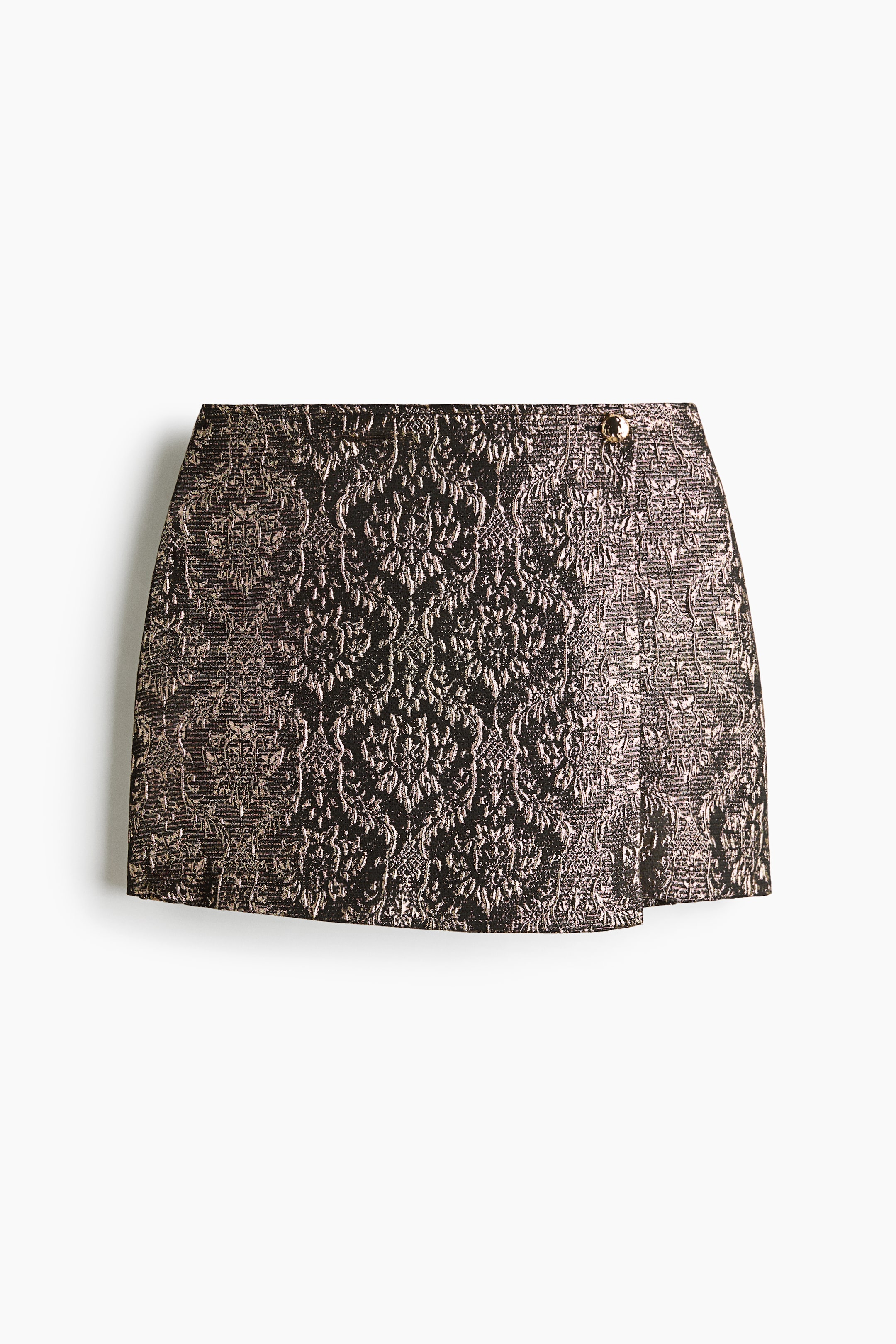 View larger image: Brocade wrap skort - Black/Patterned - Ladies | H&M 1