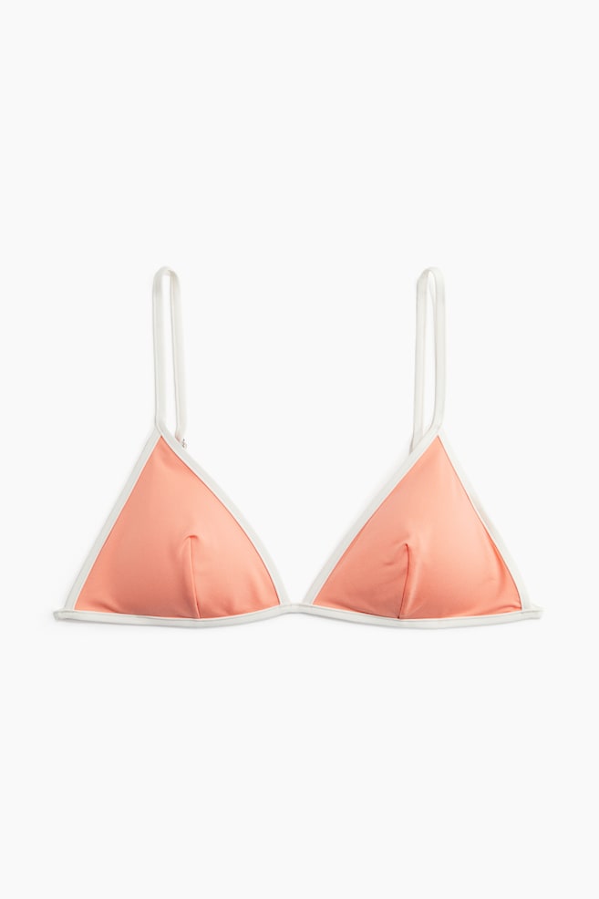 Haut de maillot triangle paddé - Abricot/blanc/Blanc/motif rouge/Bordeaux/blanc/Blanc/coquillages/Vert foncé - 1