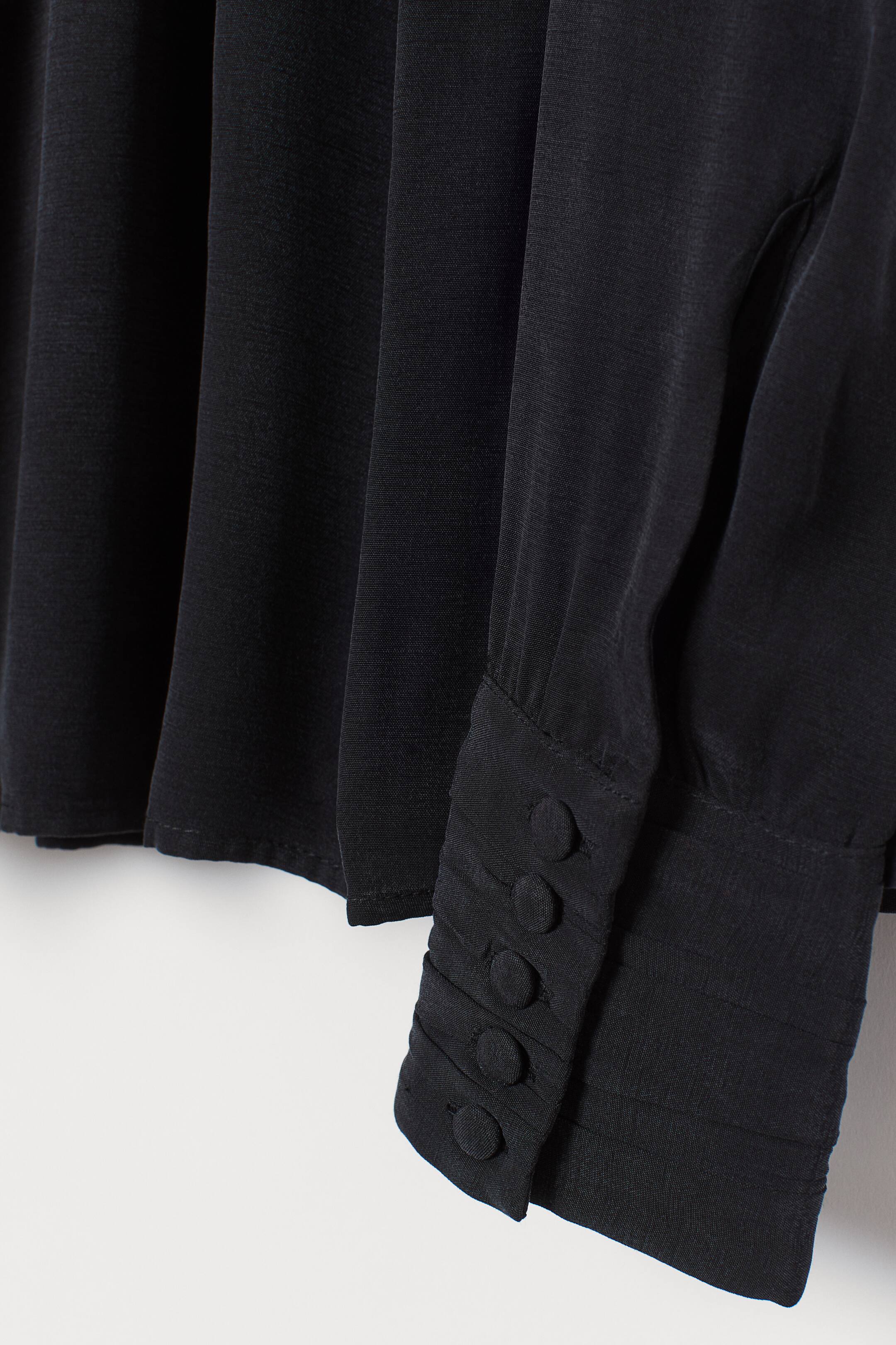 Agrandir l'image: Blouse à col montant - Noir - FEMME | H&M FR 2