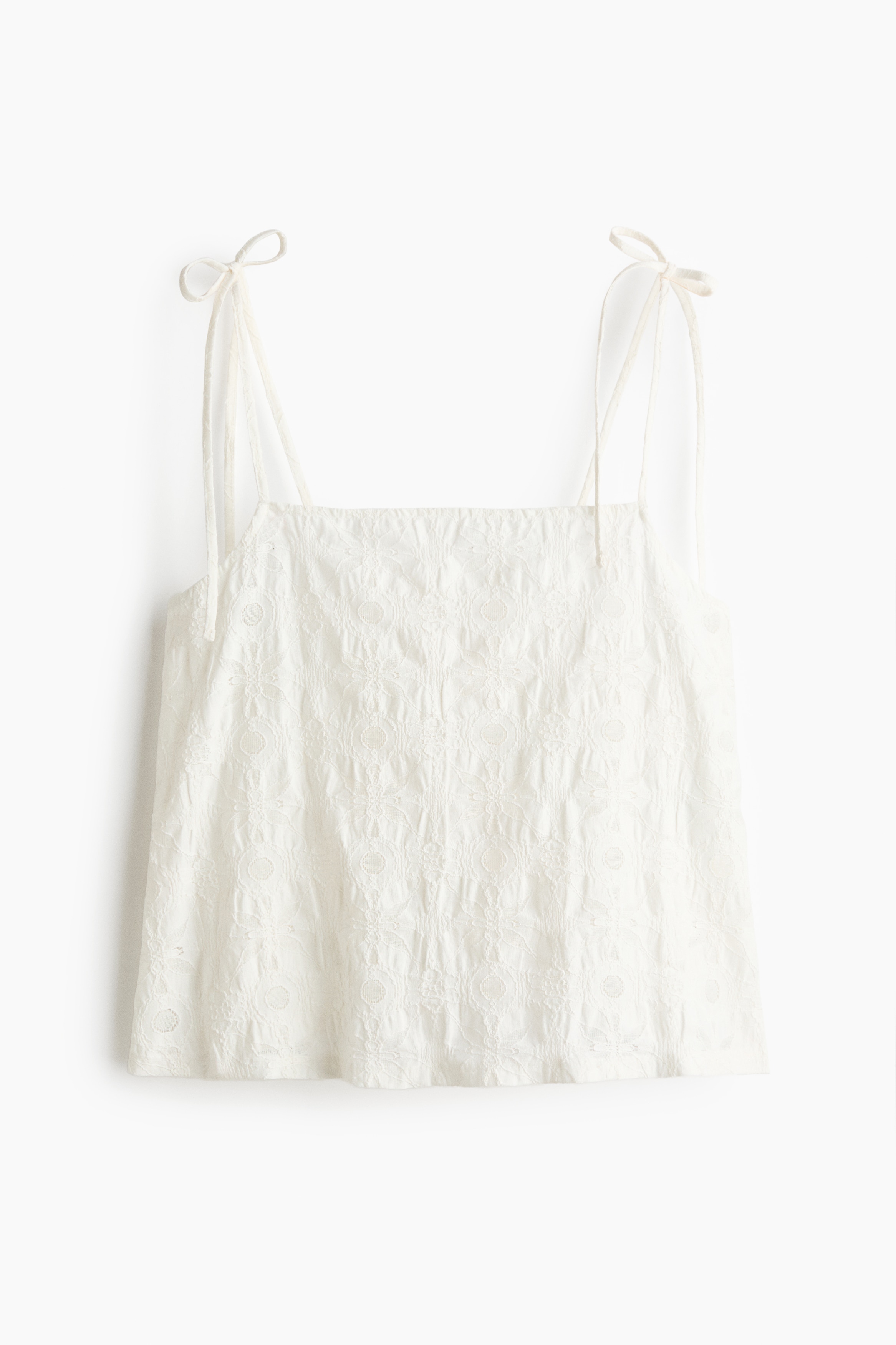 Jacquard-Weave Tie Shoulder Strap Top from H&M - $24.99