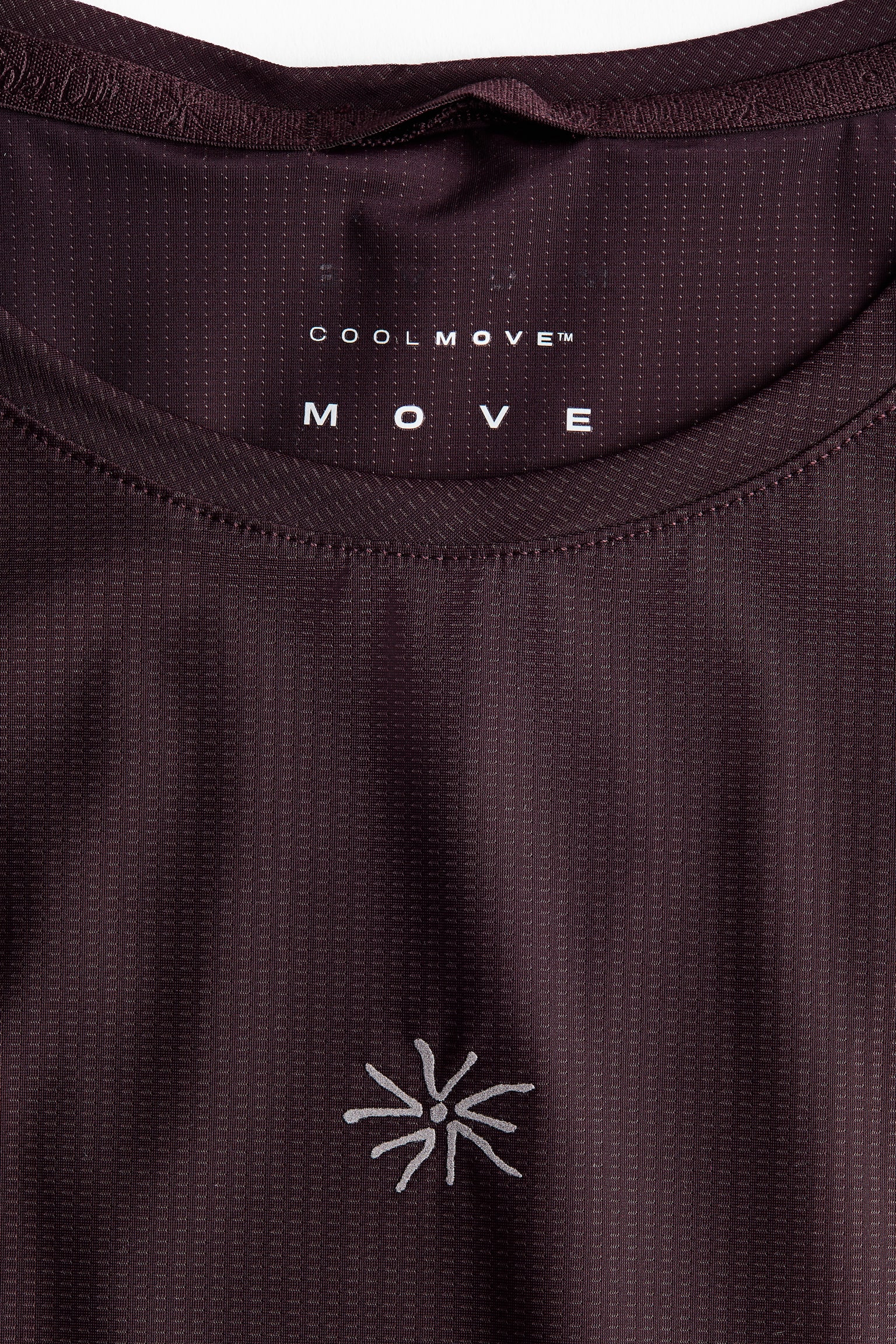 Женский топ H&M Move Running with CoolMove™, цвет: Тёмный сливовый — фото 7