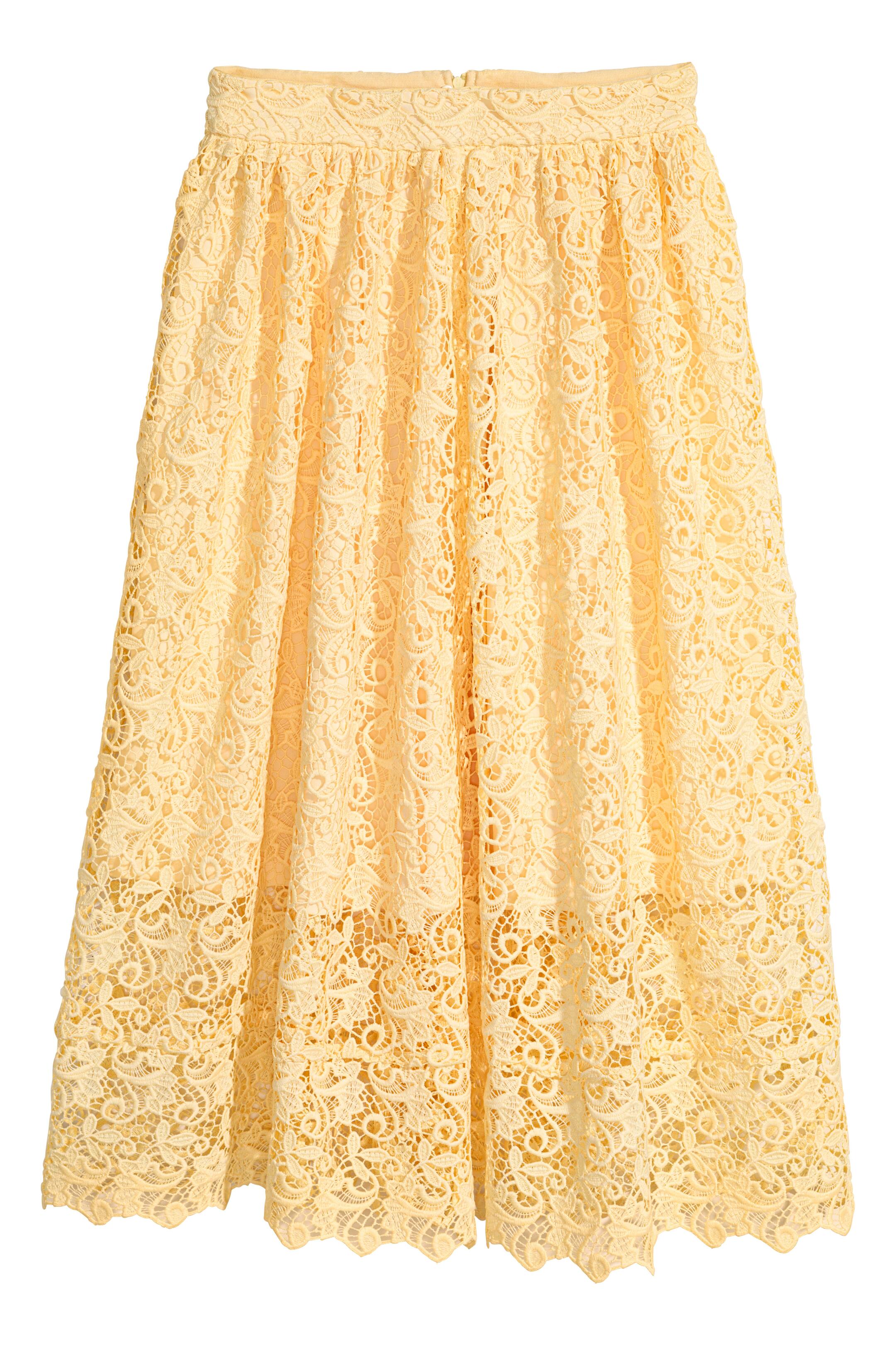 View larger image: Lace skirt - Yellow - Ladies | H&M GB 1