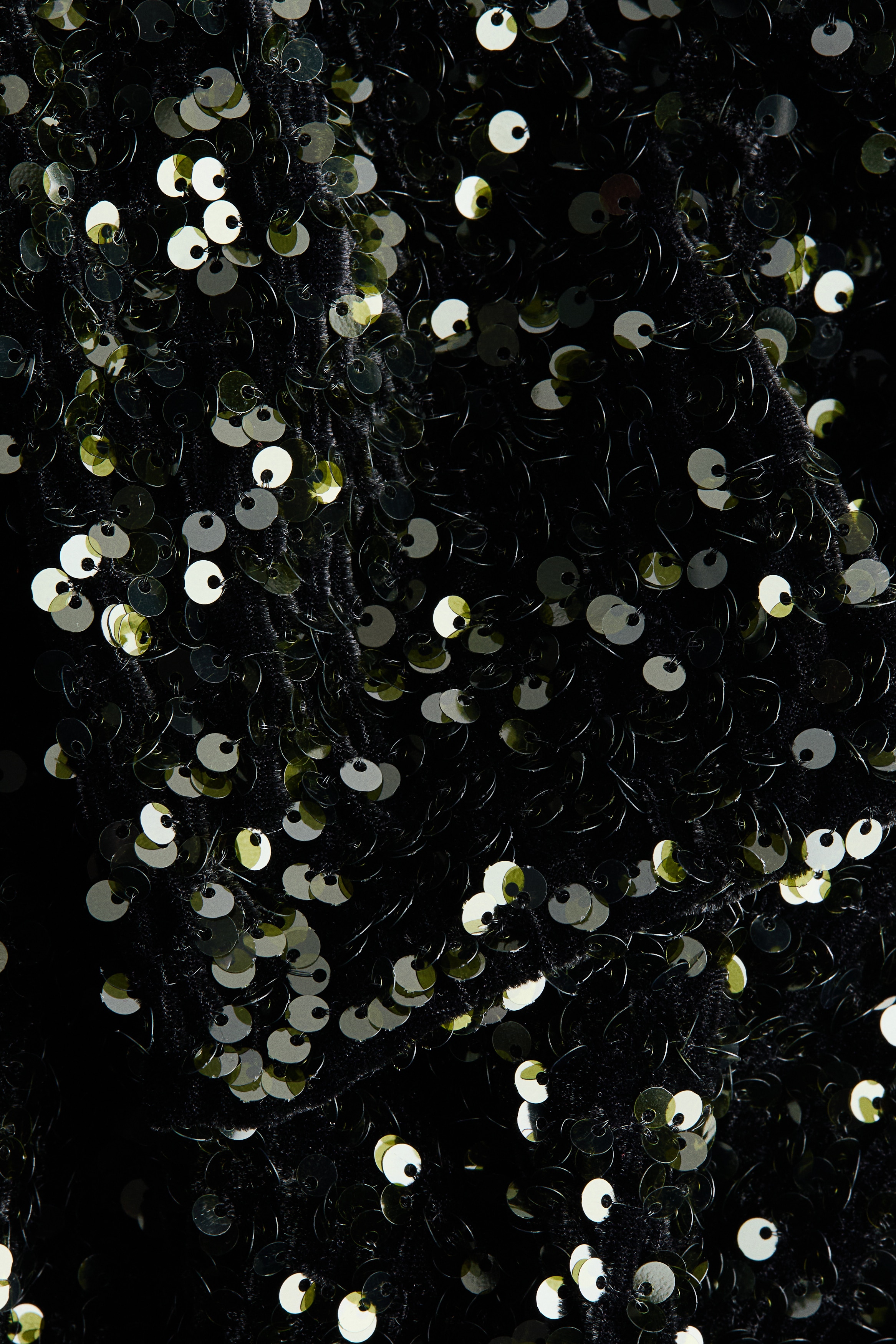 H&M MAMA - Dark Green MAMA Bow-Detail Sequined Dress - Size: S - H&M