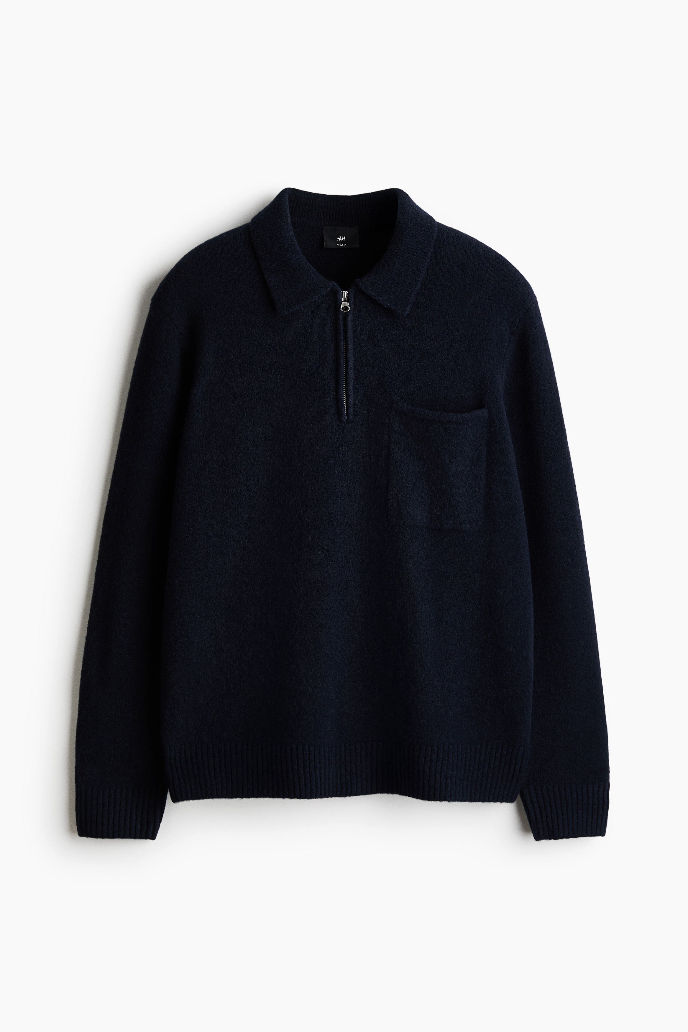 Regular Fit Knitted polo shirt - 海軍藍/深紫色/深灰混色