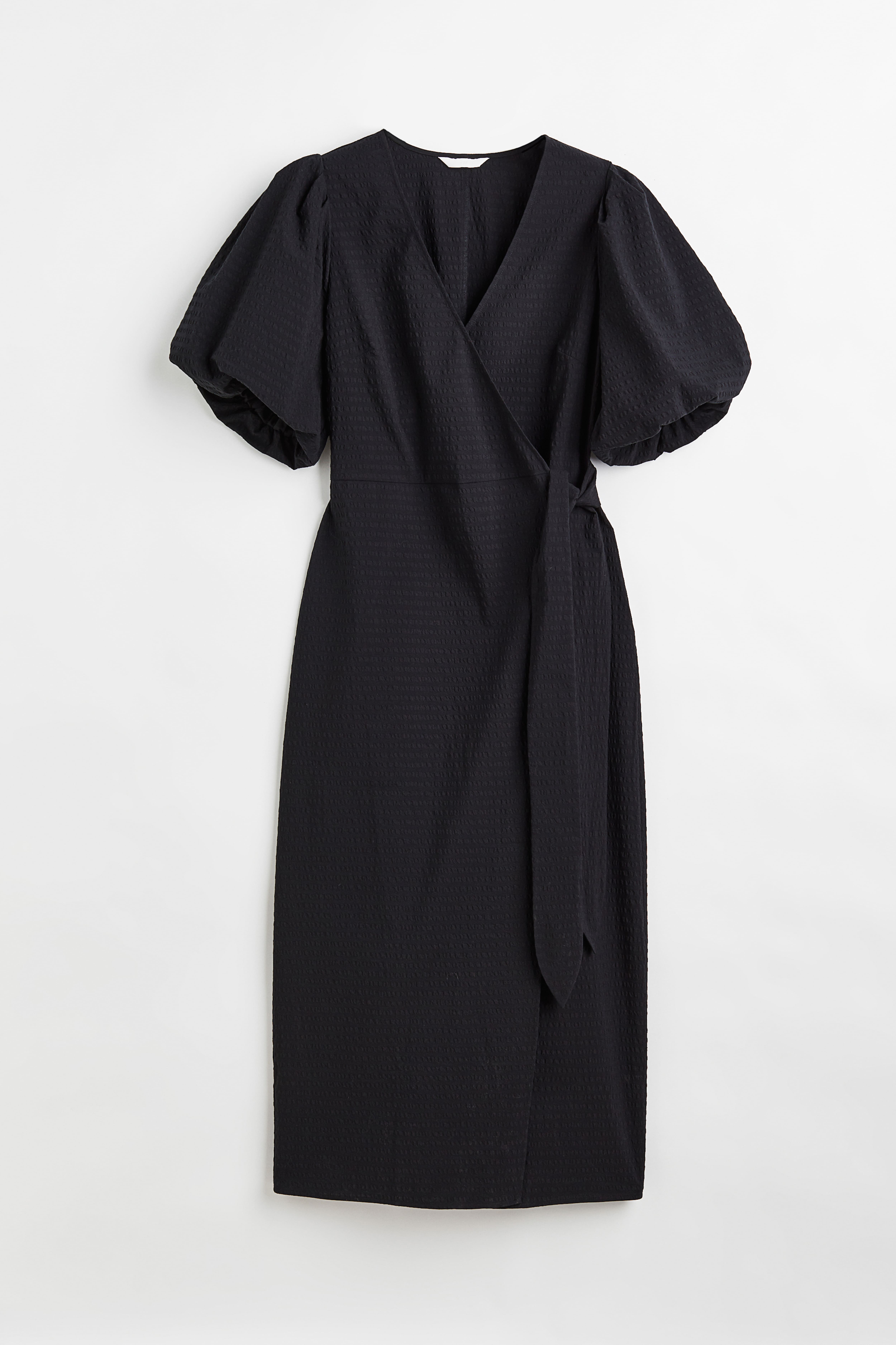 H and m black wrap dress hotsell