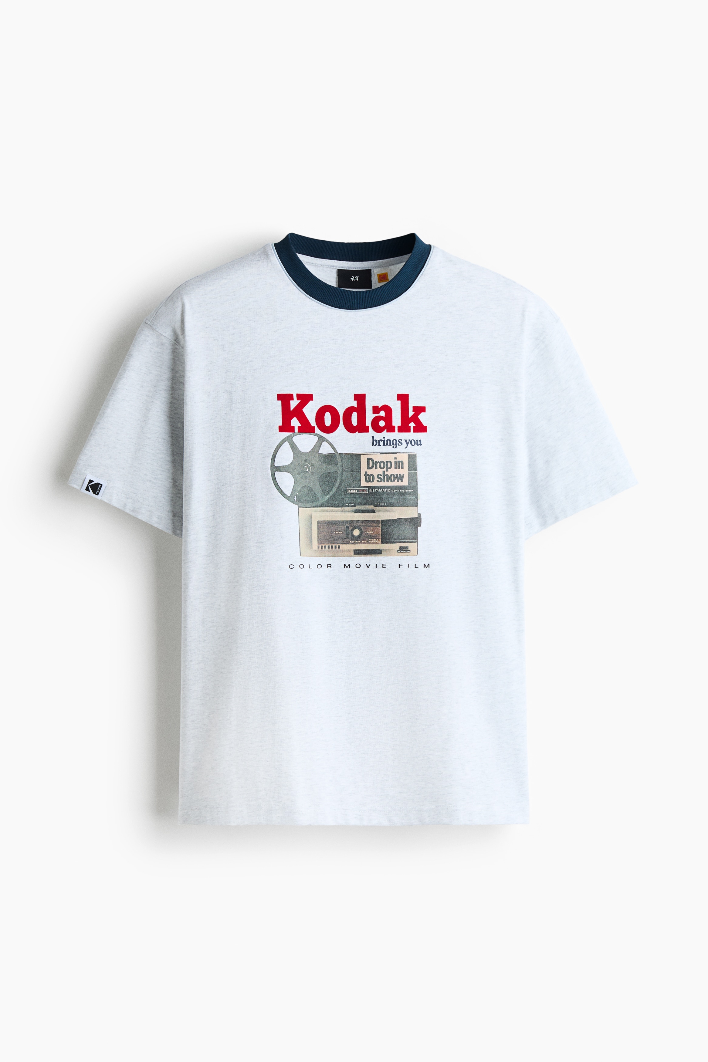 Áo thun in hình Loose Fit - Màu xám nhạt đốm/Kodak/Màu đen/Kodak/Màu trắng/Kodak