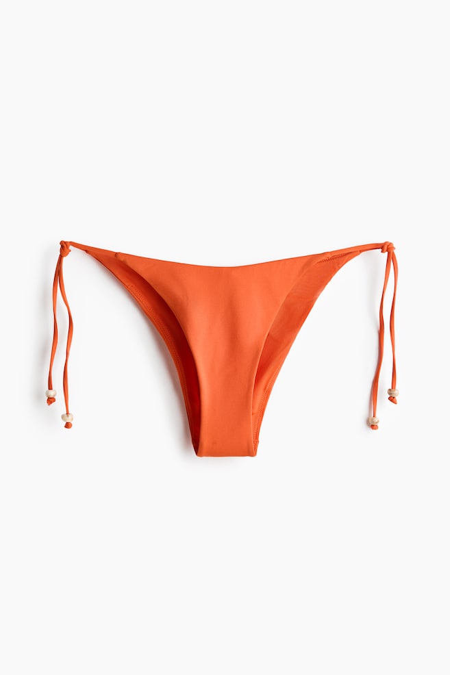 Tie Bikini Bottoms - Orange/Light pink/patterned/Dark red - 1