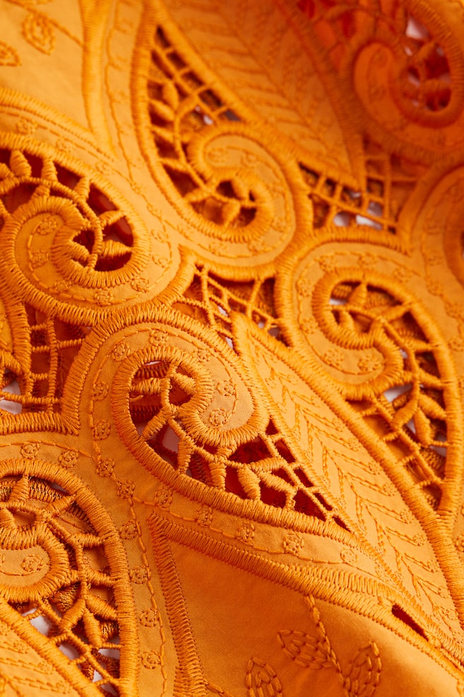 Embroidered dress - Orange - 6