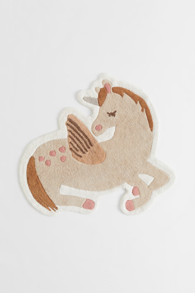 Unicorn-shaped rug - Light beige/Unicorn - 1