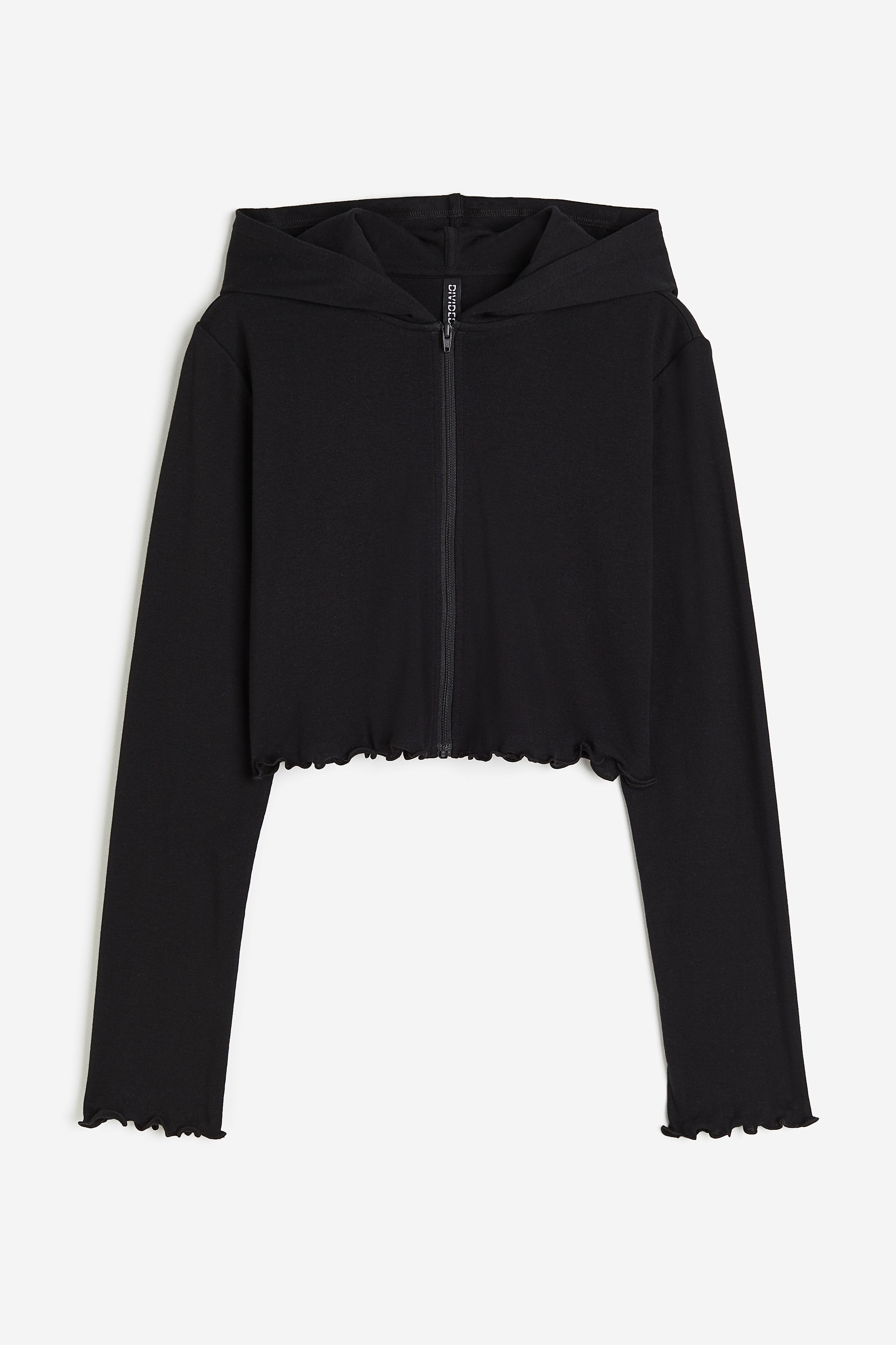 トップス THEREDTHREAD S mid-sleeve hoodie cropped THEREDTHREAD