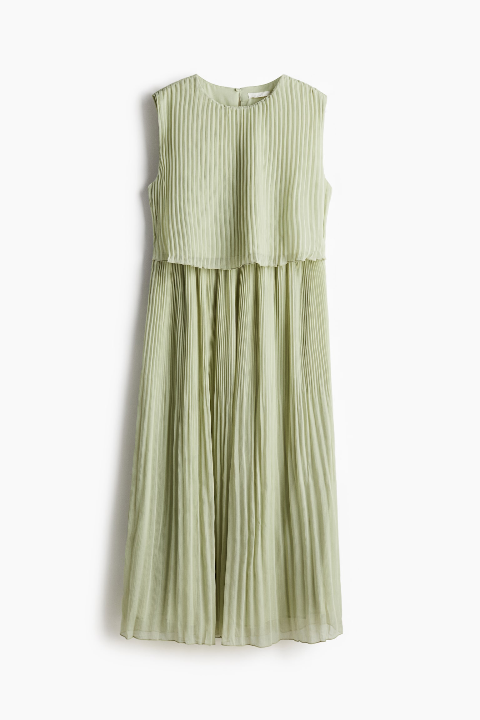 MAMA Pleated Nursing Dress - Light green/Light blue - 2