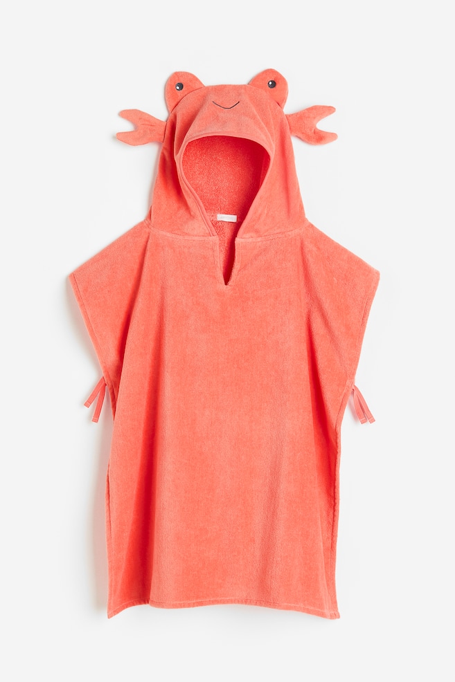 Poncho towel - Orange/Crab - 1