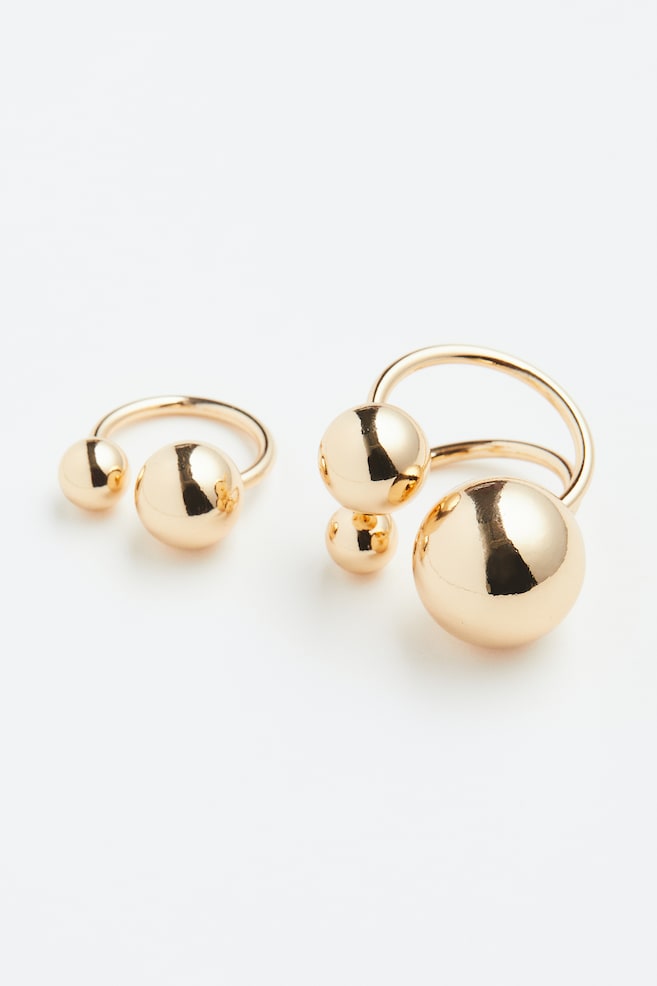 2-pack rings - Gold-coloured - 1