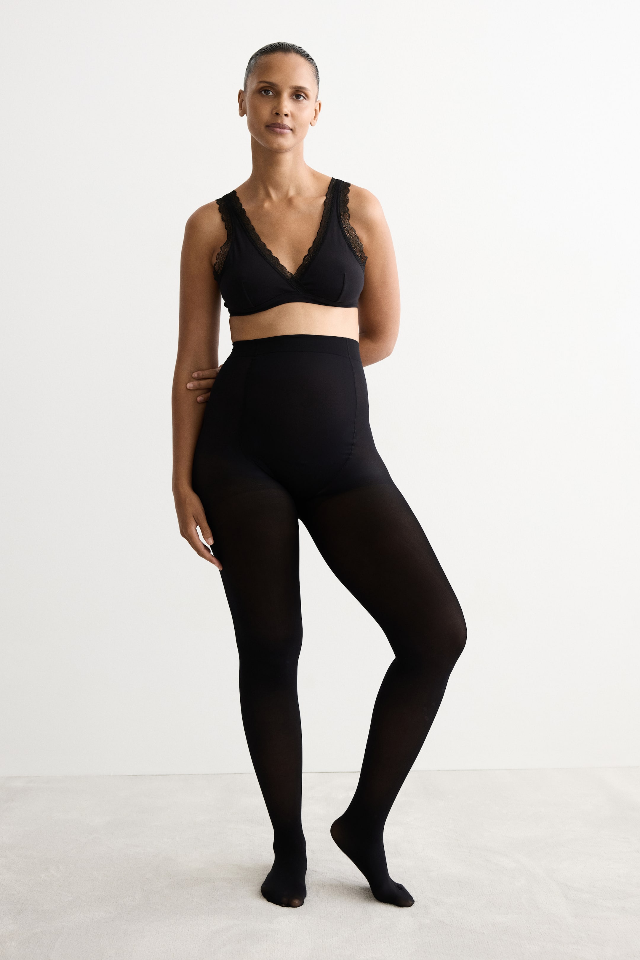 View larger image: MAMA Tights 40 Denier with Lycra® - Black - Ladies | H&M US 1