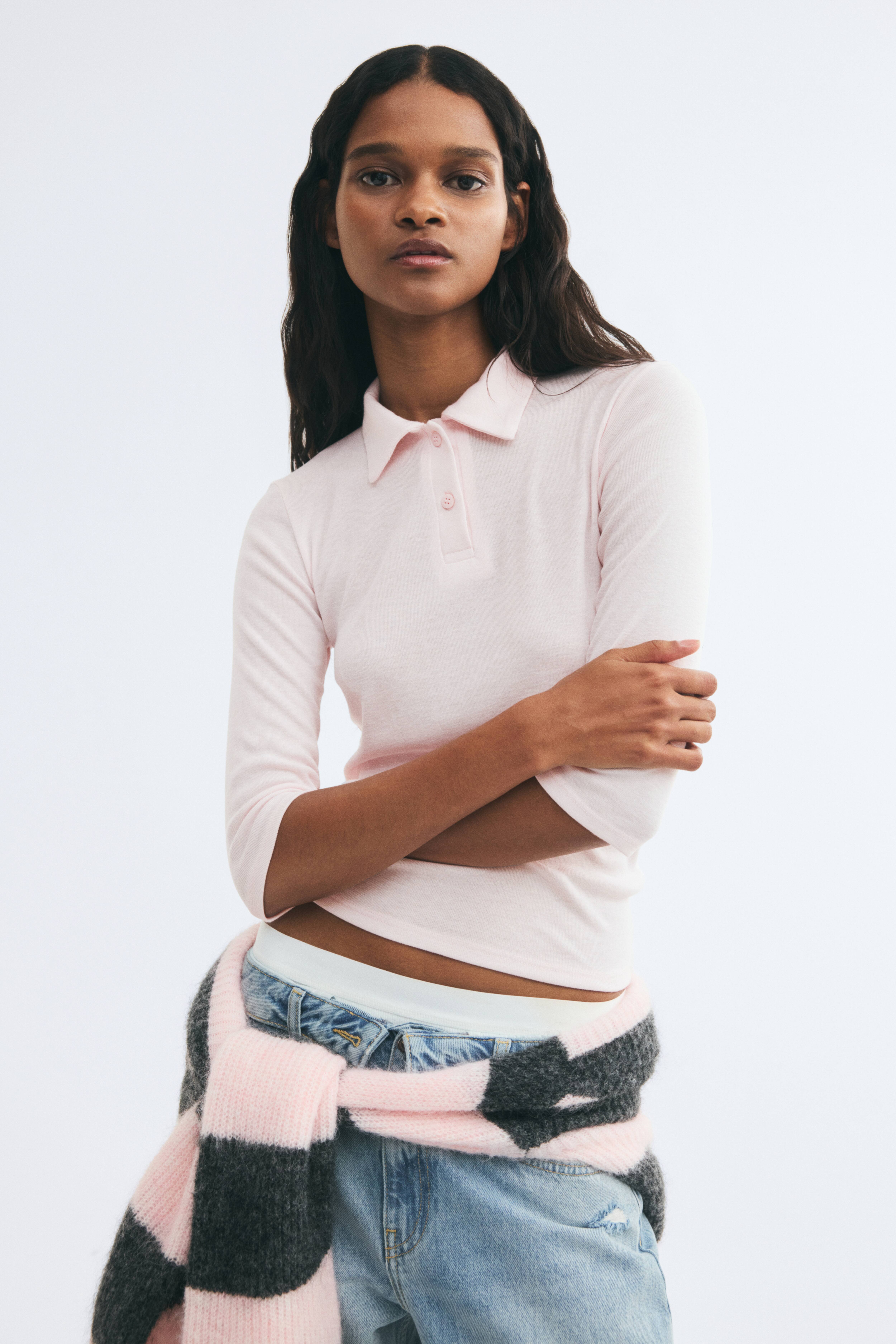 Ribbed Polo Shirt