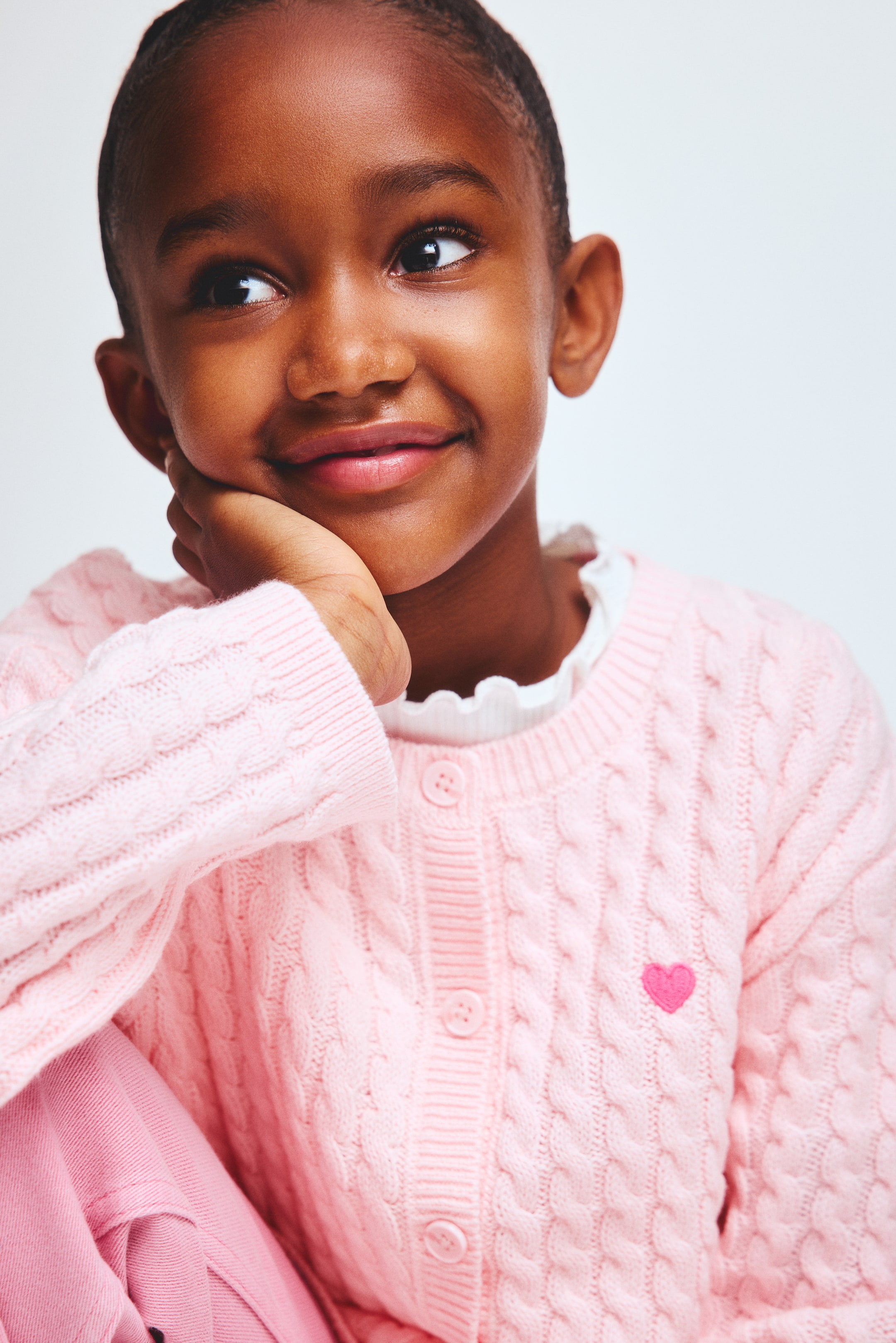 View larger image: Cable-knit cardigan - Pink - Kids | H&M IE 2