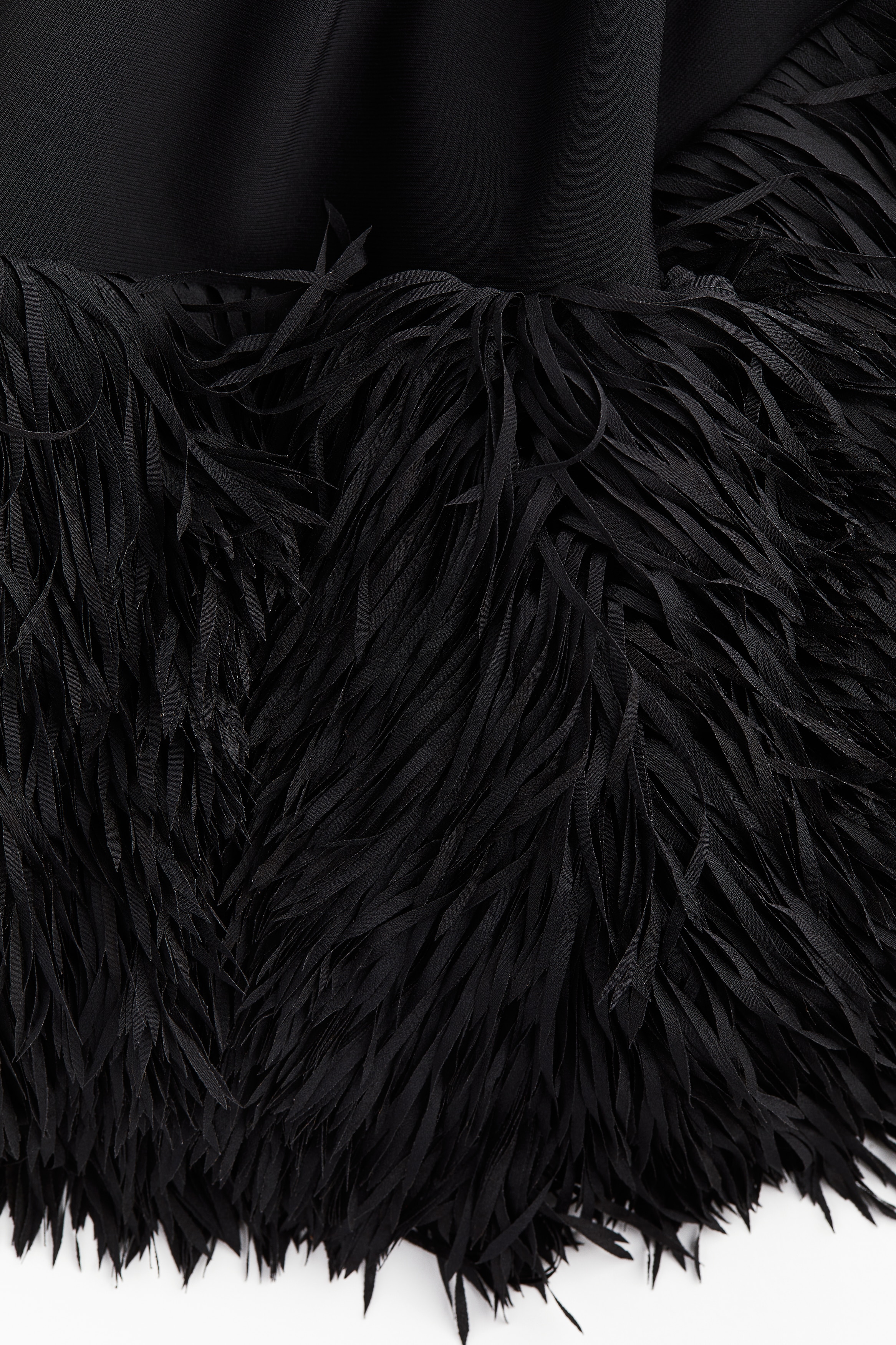 Women's Black Fringe Hem Mini Dress | H&M AU