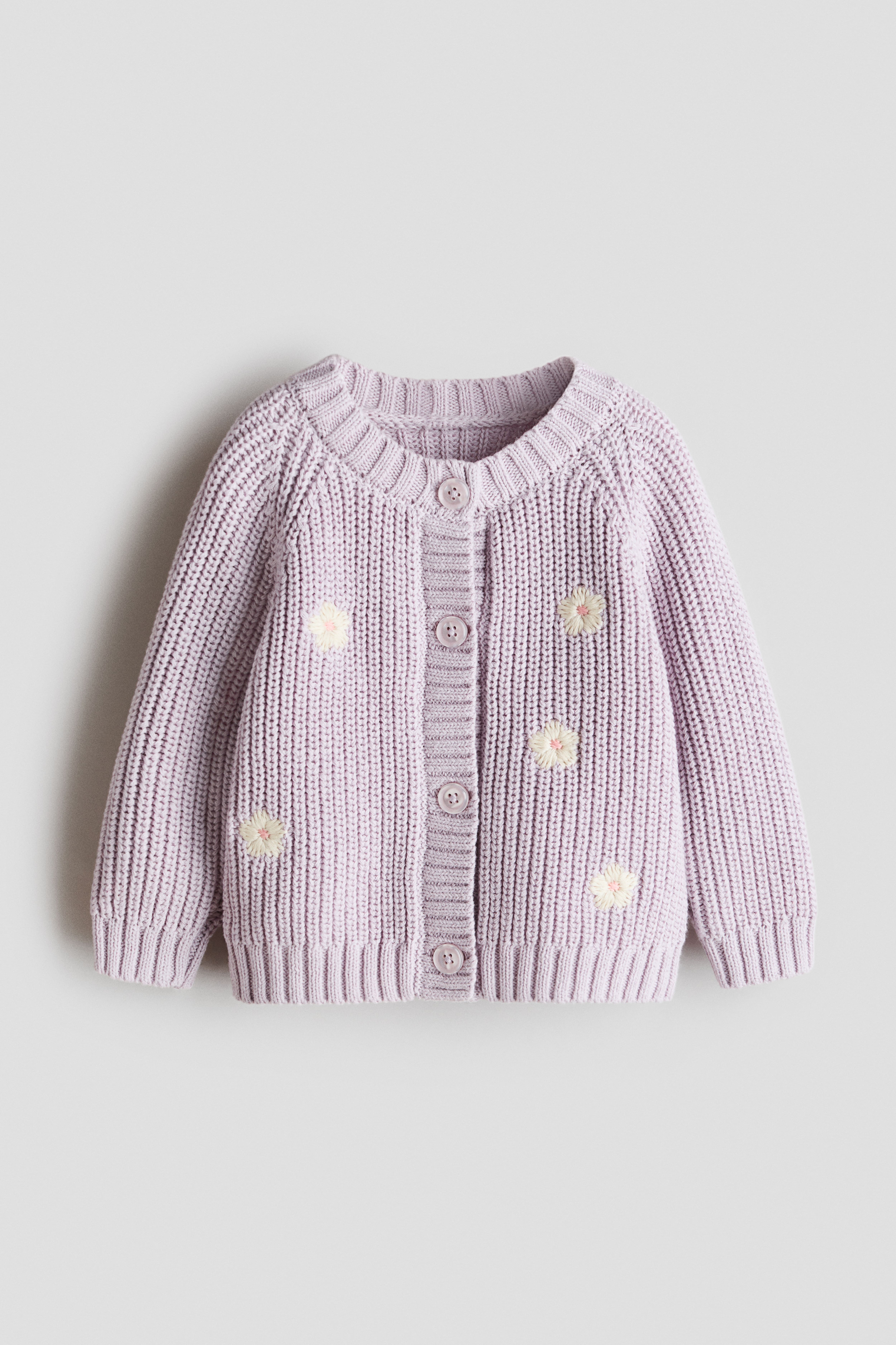 Embroidered-Detail Cotton Cardigan