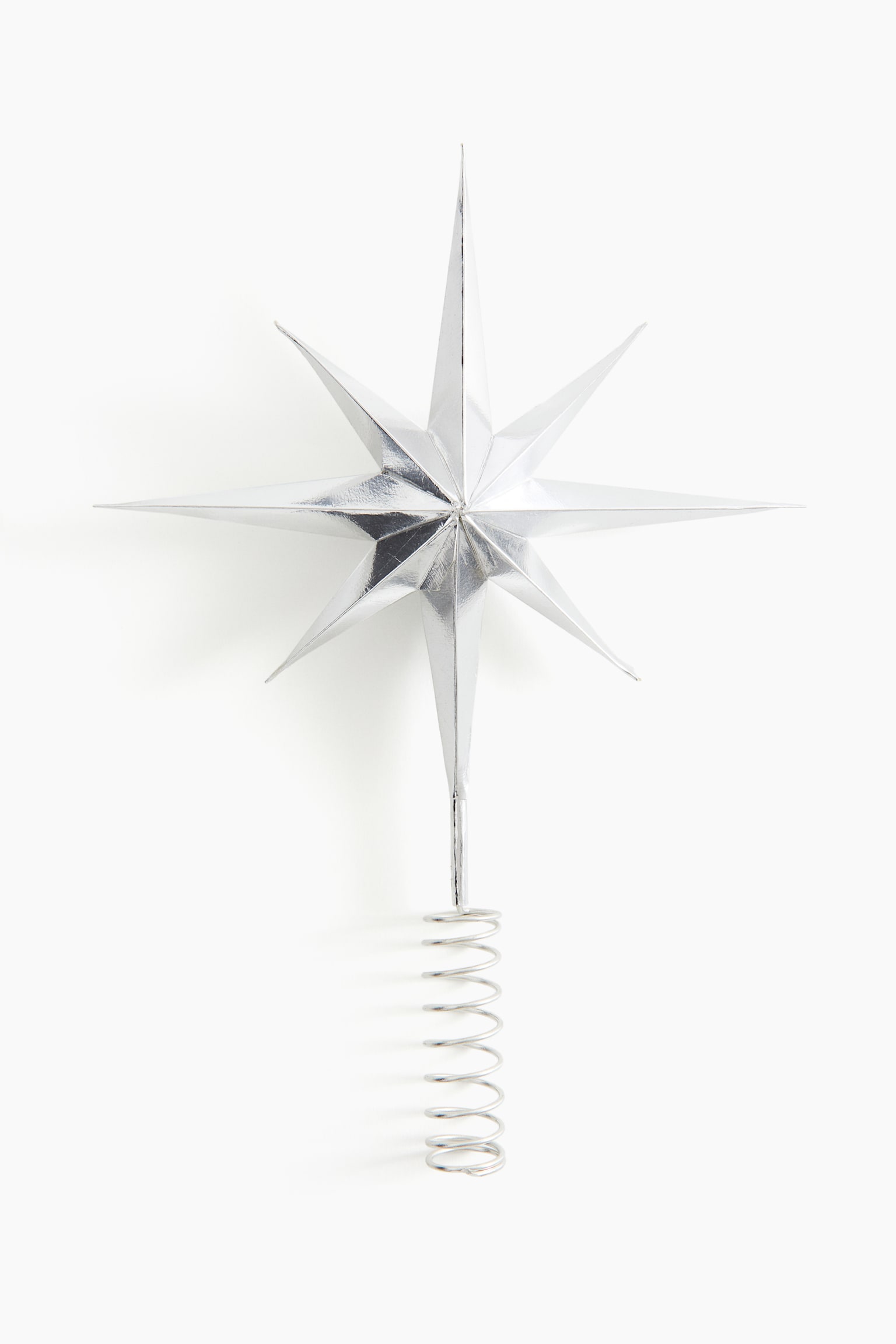 Christmas tree star - Silver-coloured/White/Black - 1