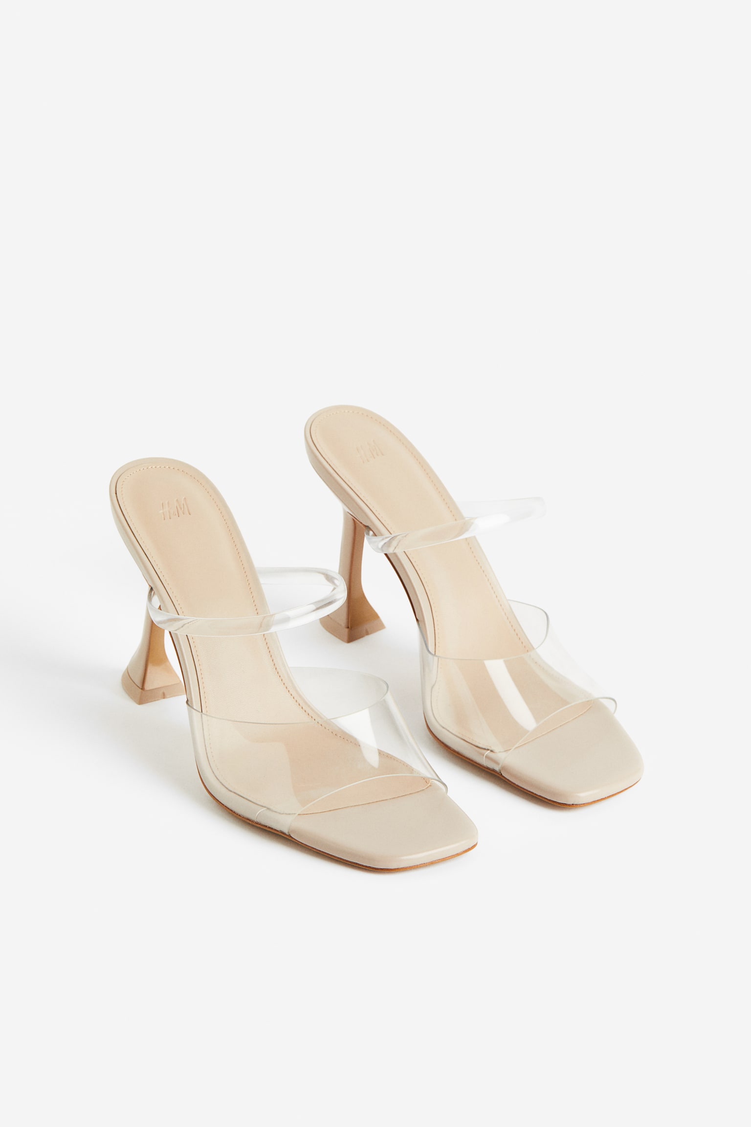 Heeled Sandals - Light beige/Transparent - 4