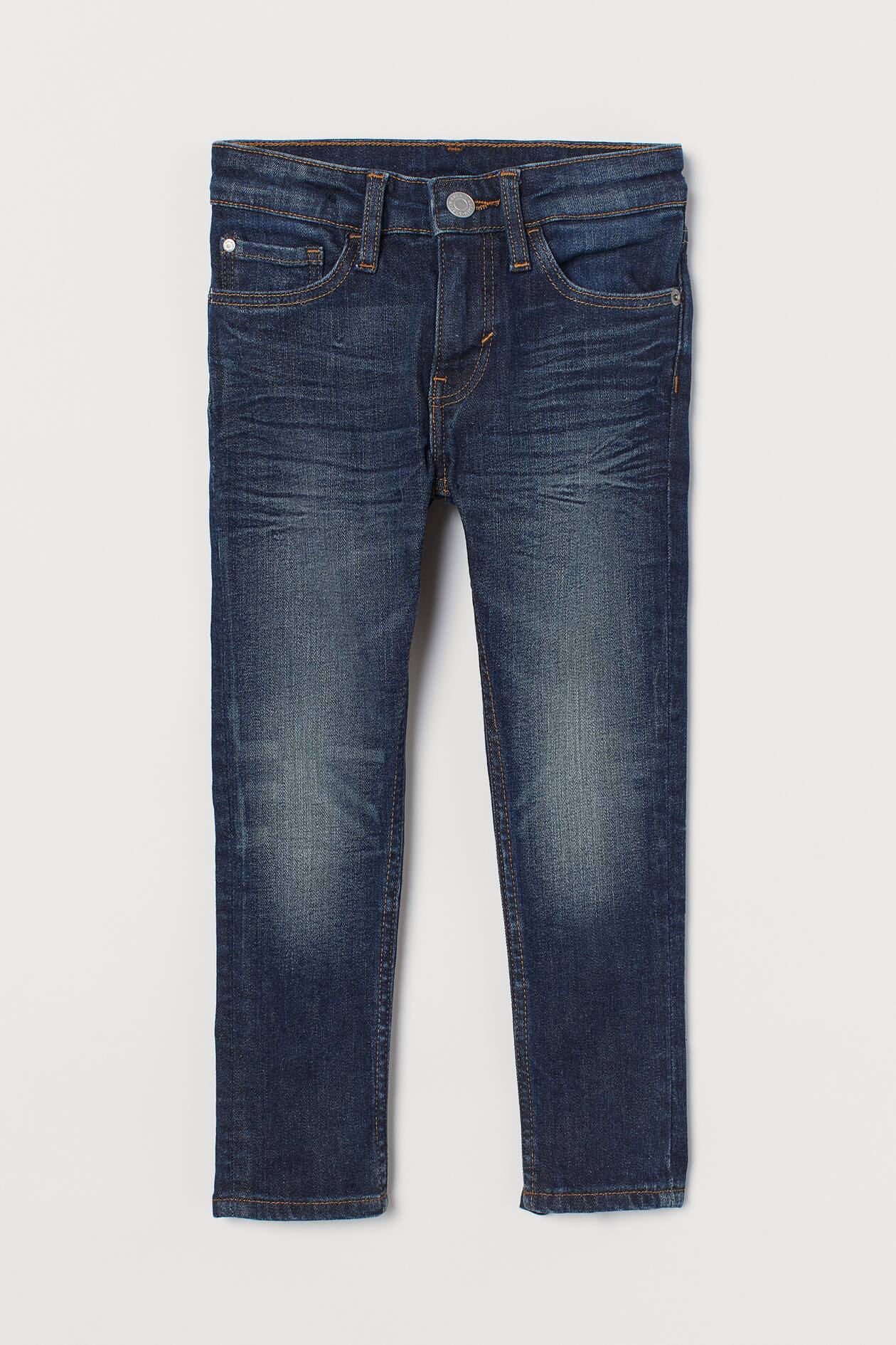 Skinny Fit Stretch Jeans - Dark denim blue - Kids | H&M US