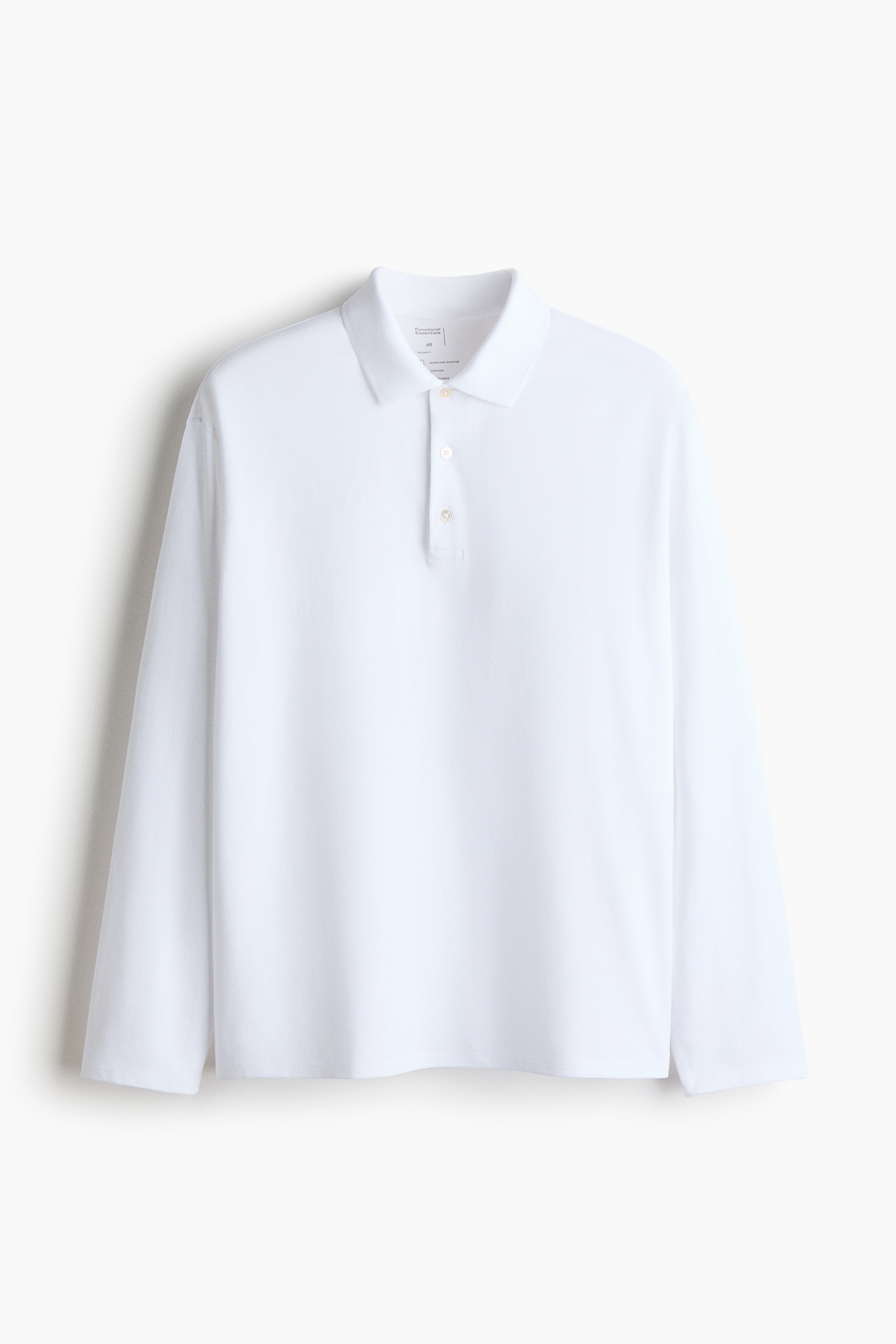 Polokošeľa s dlhými rukávmi Cooling Regular Fit - Biela/Čierna/Tmavohnedá