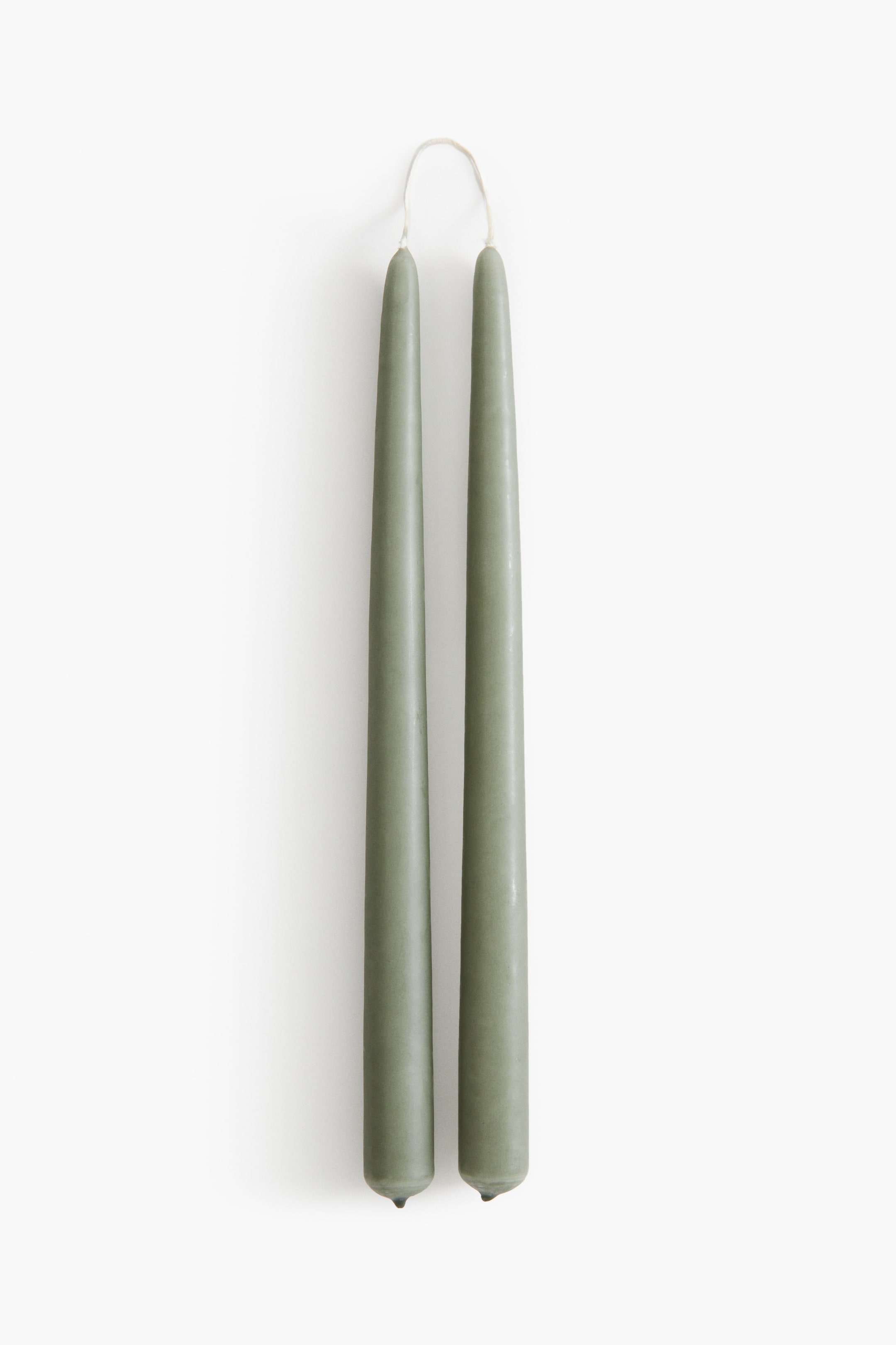 2-pack tapered candles - Green - Home All | H&M GB 1