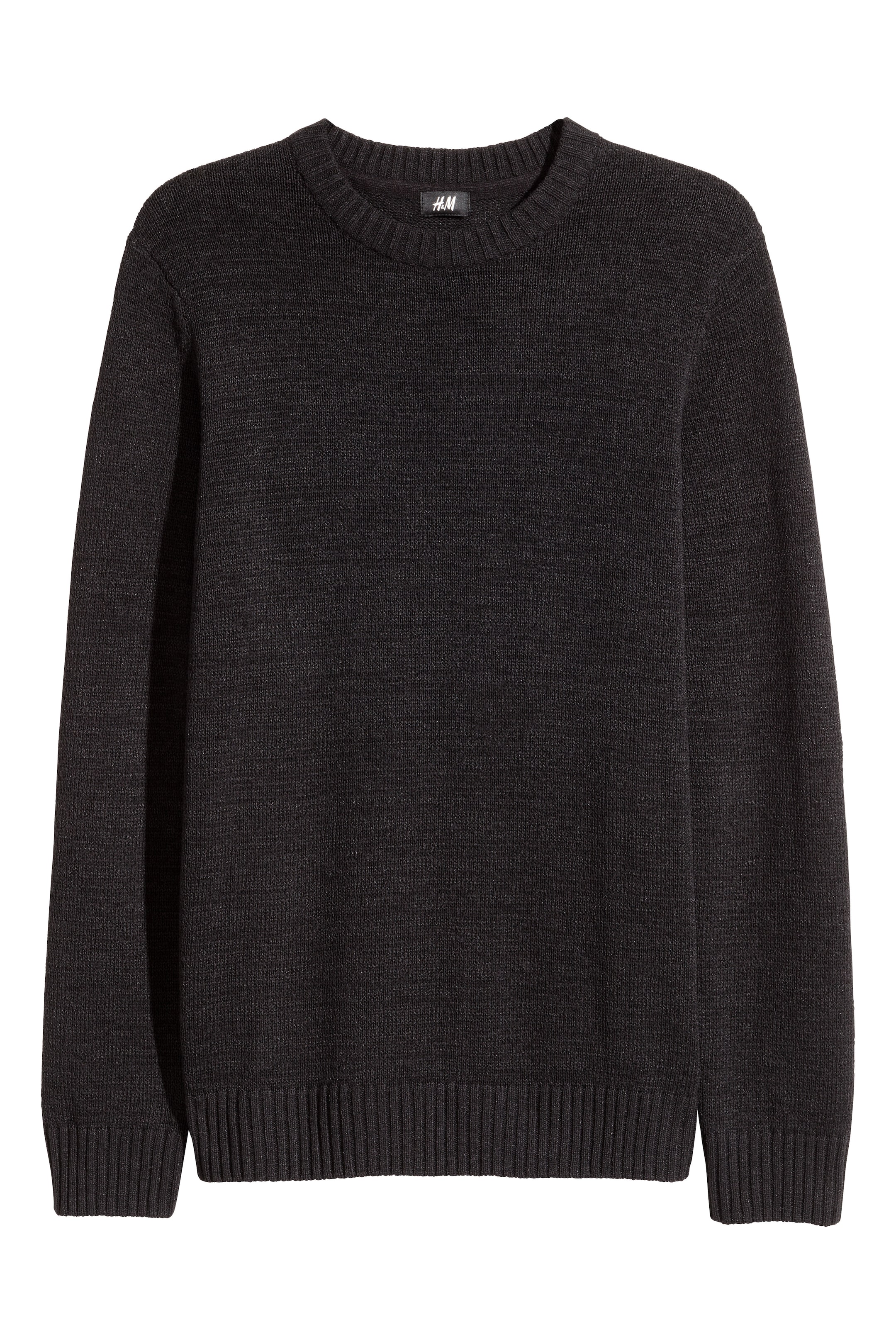 Näytä suurempi kuva: Neulepusero pellavasekoitetta - Musta - MIEHET | H&M FI 1