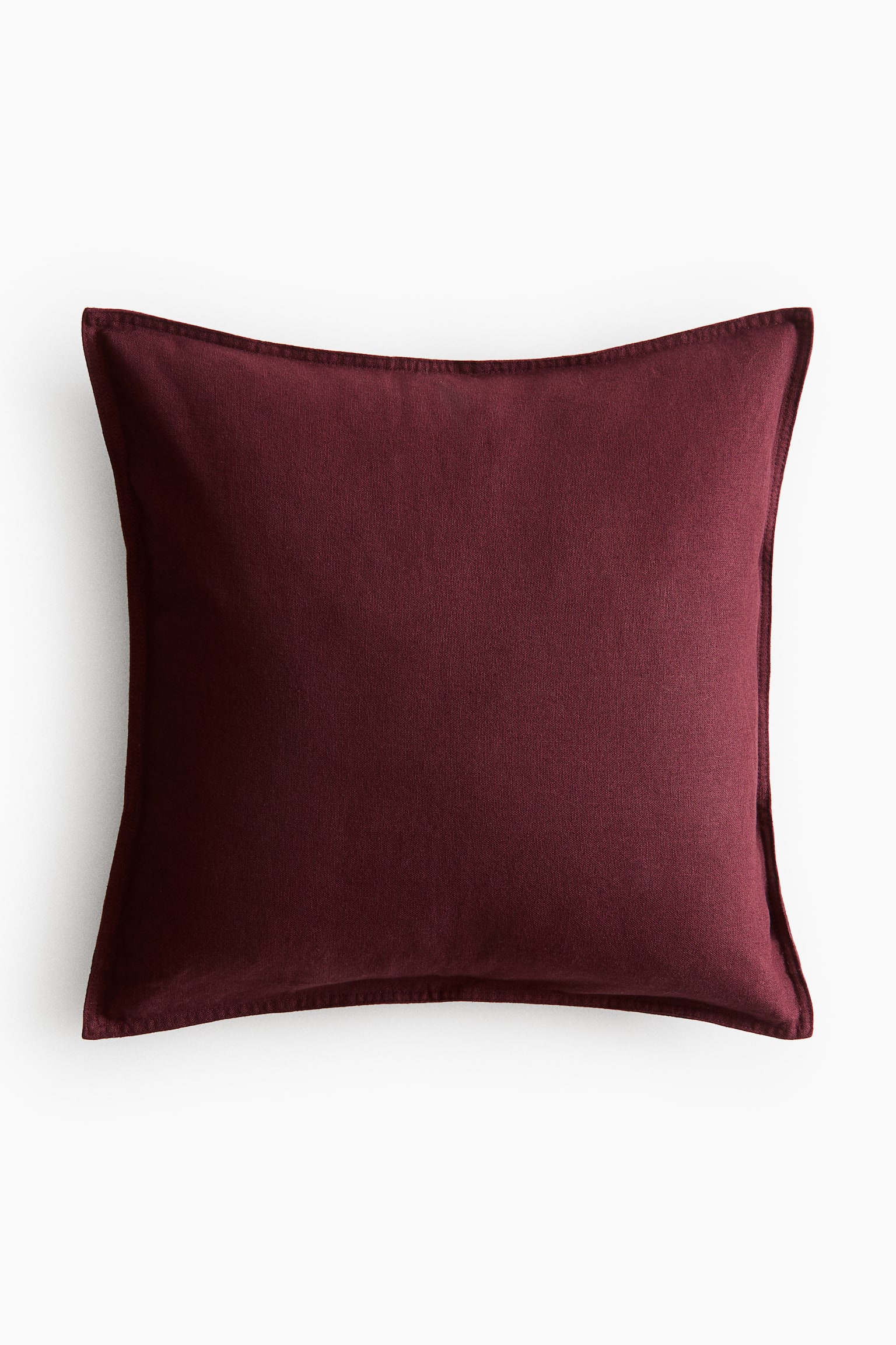 Linen-blend Cushion Cover - Burgundy/Dark khaki green/Taupe/Dark brown/Moss green/Orange/Light beige/Taupe/Light dusty blue/Blue/Khaki green/White/Light gray/Camel/Sage green/Dark gray/Light yellow/White