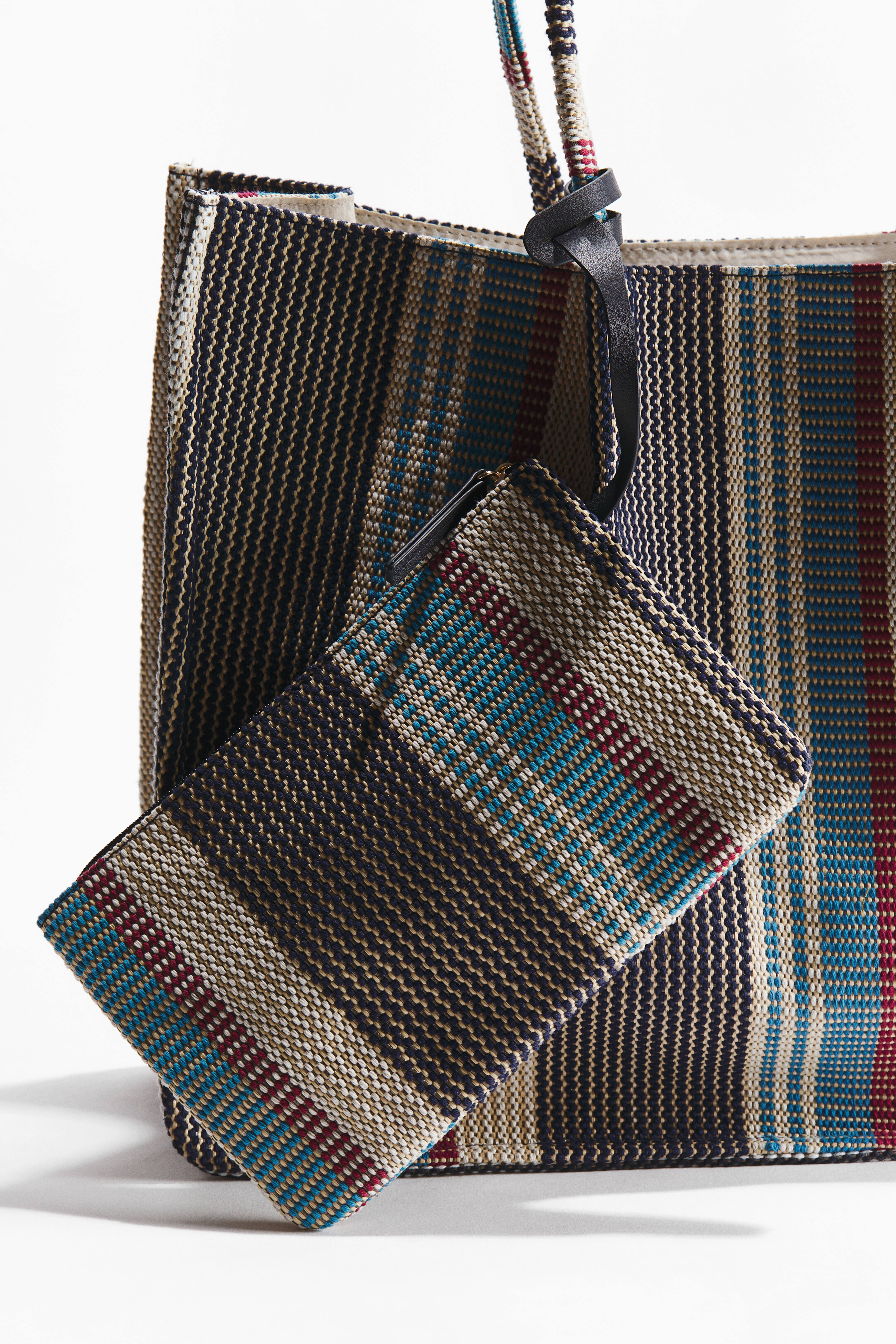 Jacquard-Weave Tote Bag