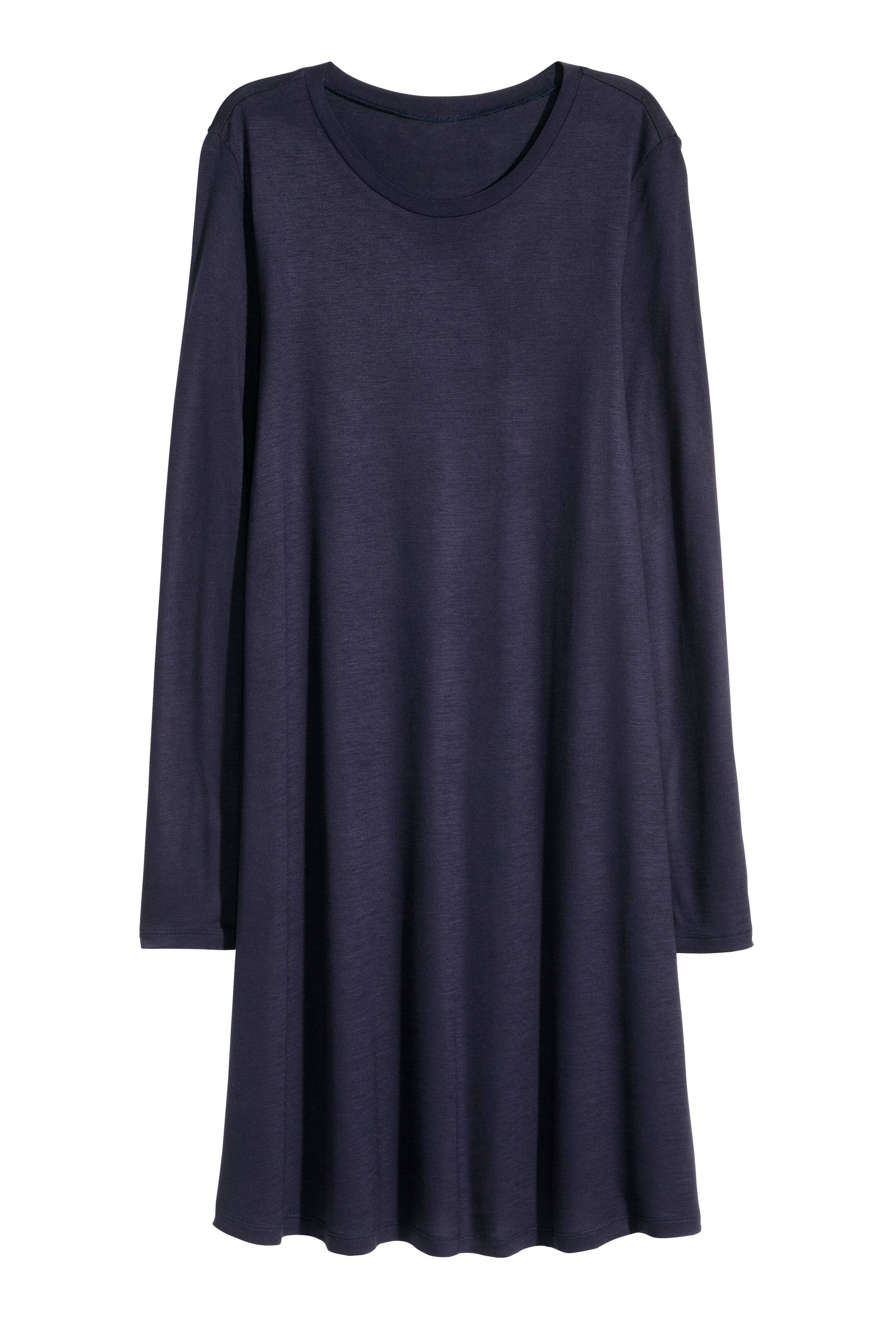 Visualizza immagine più grande: Abito in jersey maniche lunghe - Blu scuro - DONNA | H&M IT 1